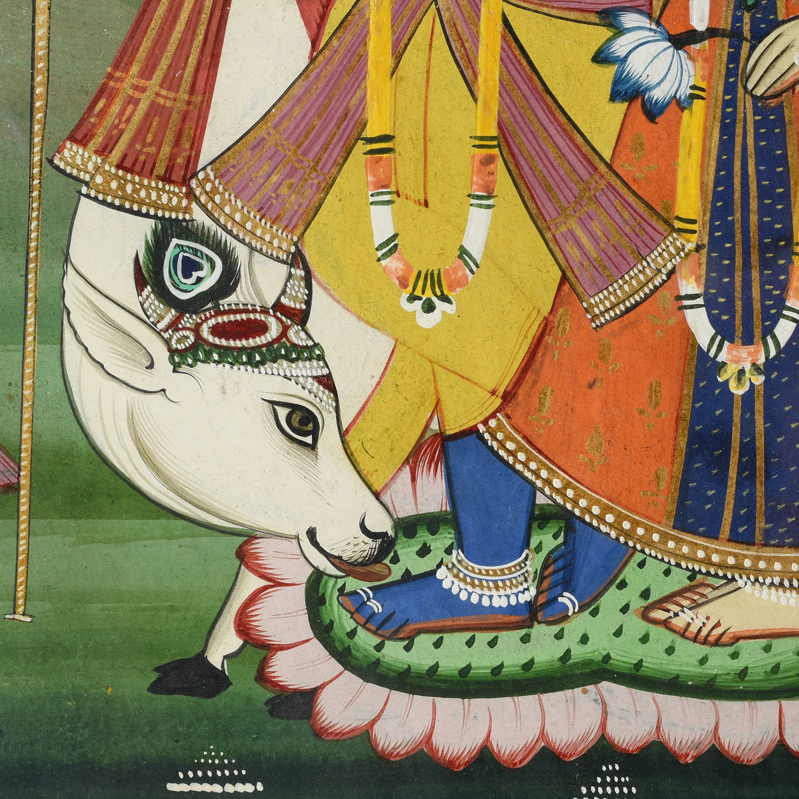 Jaipur School Painting Of Krishna & The Gopis - 19th Century - Image 7