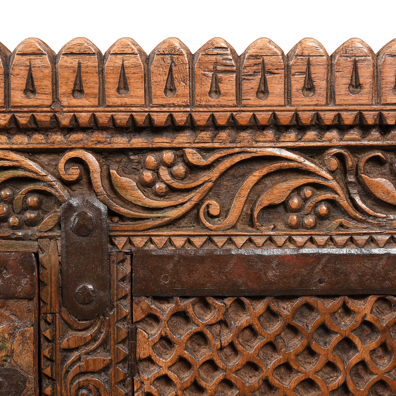 Chip Carved Indian 'Manjus' Dowry Chest From Rajasthan - 19thC - Image 6