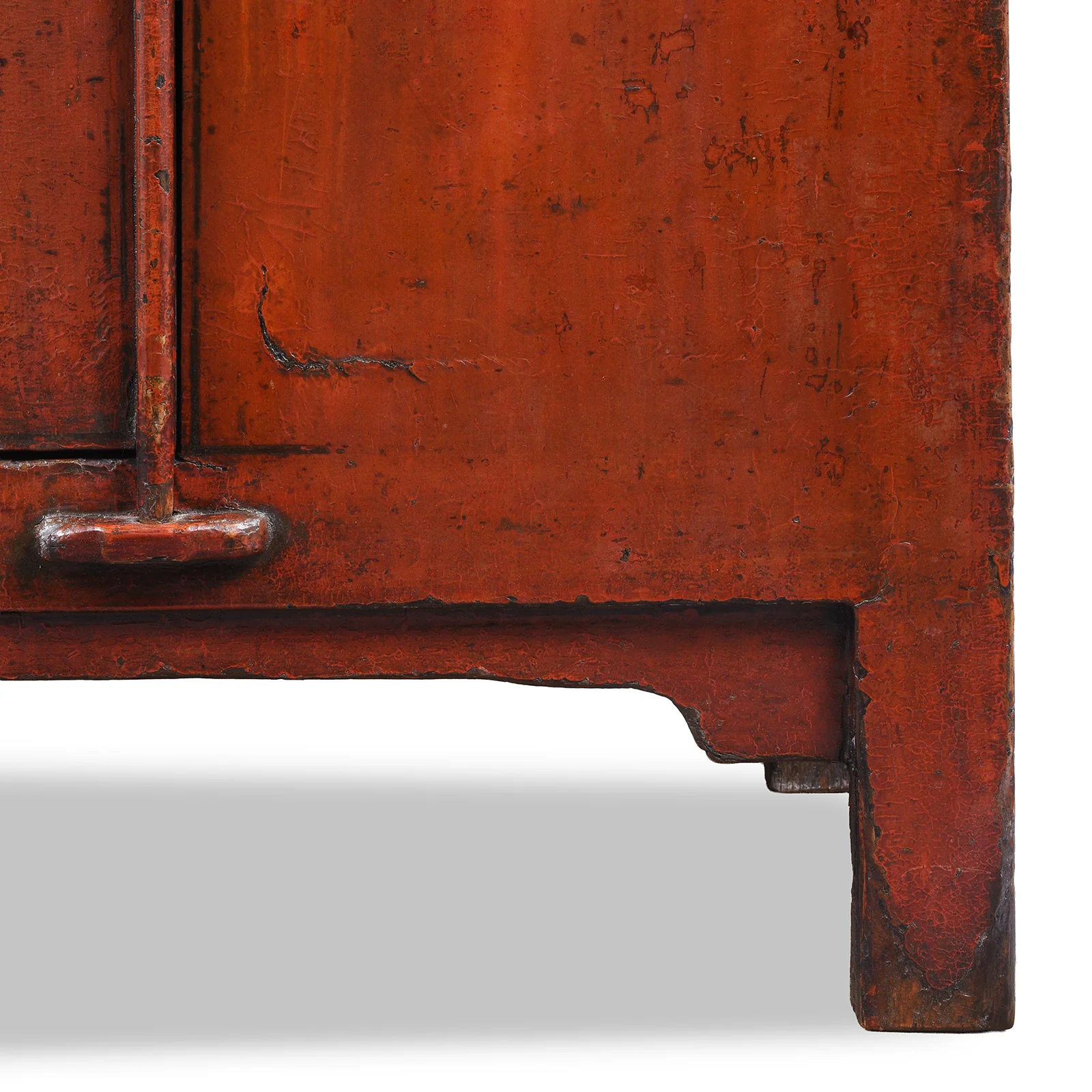 Red Lacquer Wedding Cabinet From Shanxi  -19th Century - Image 10
