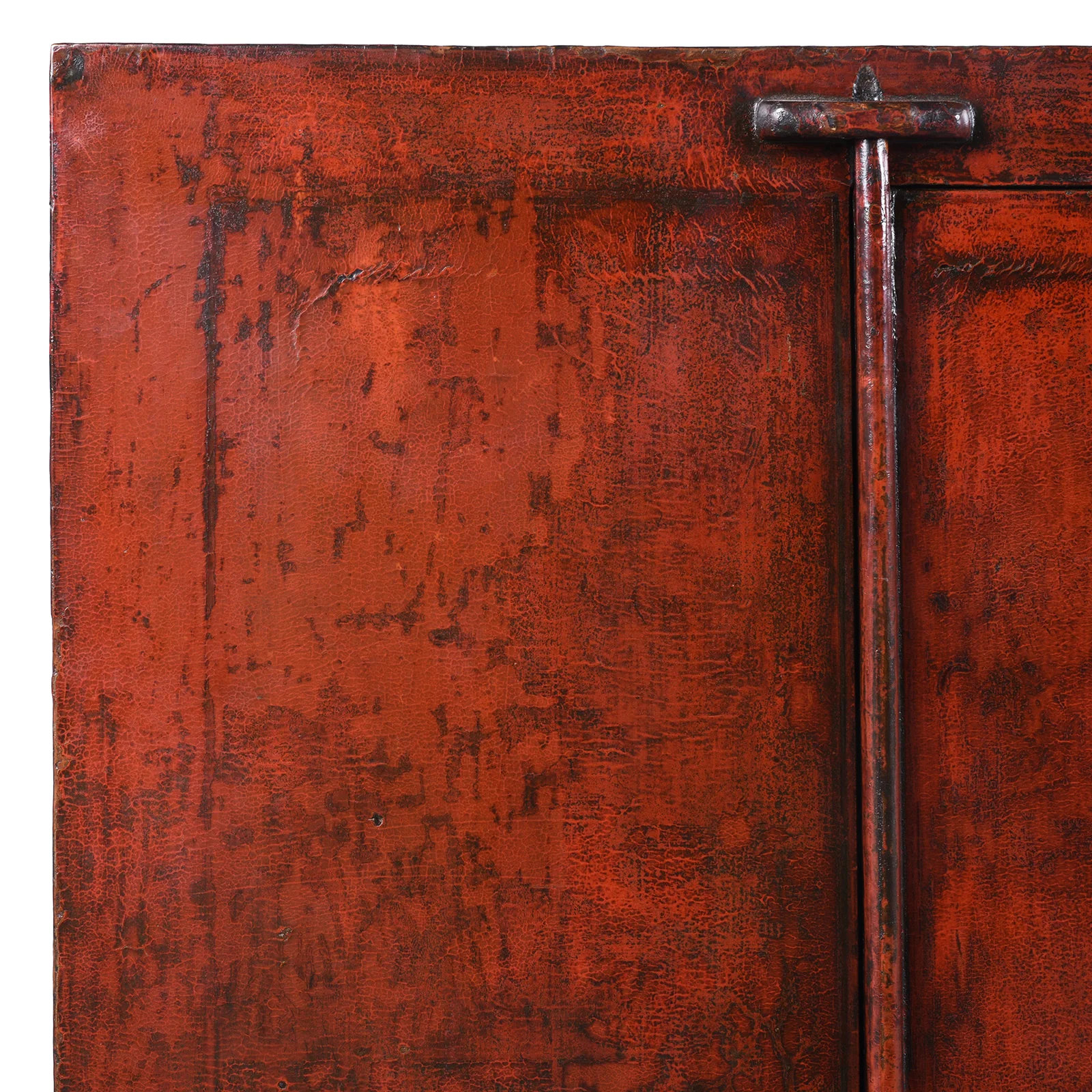 Red Lacquer Wedding Cabinet From Shanxi  -19th Century - Image 3