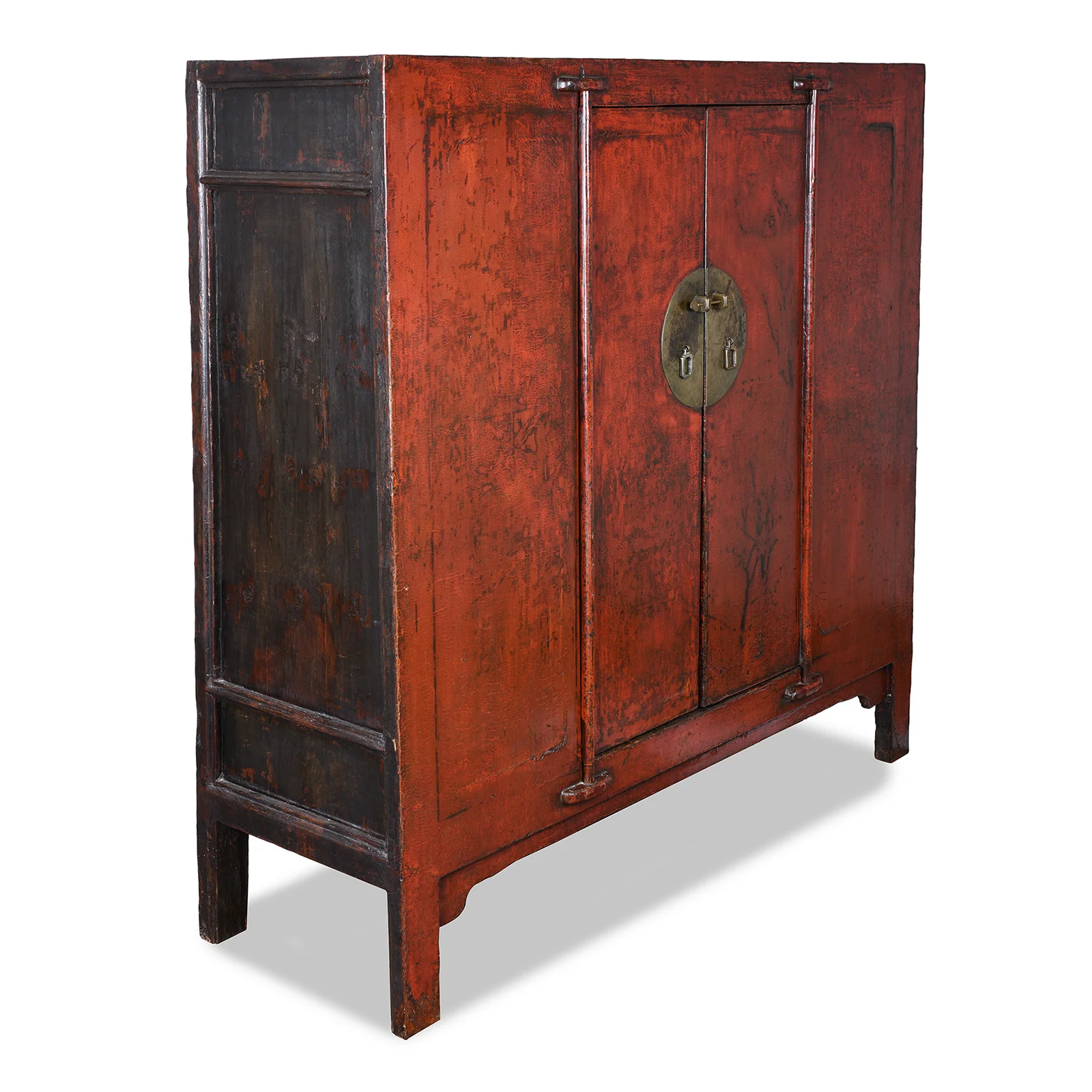 Red Lacquer Wedding Cabinet From Shanxi  -19th Century - Image 7