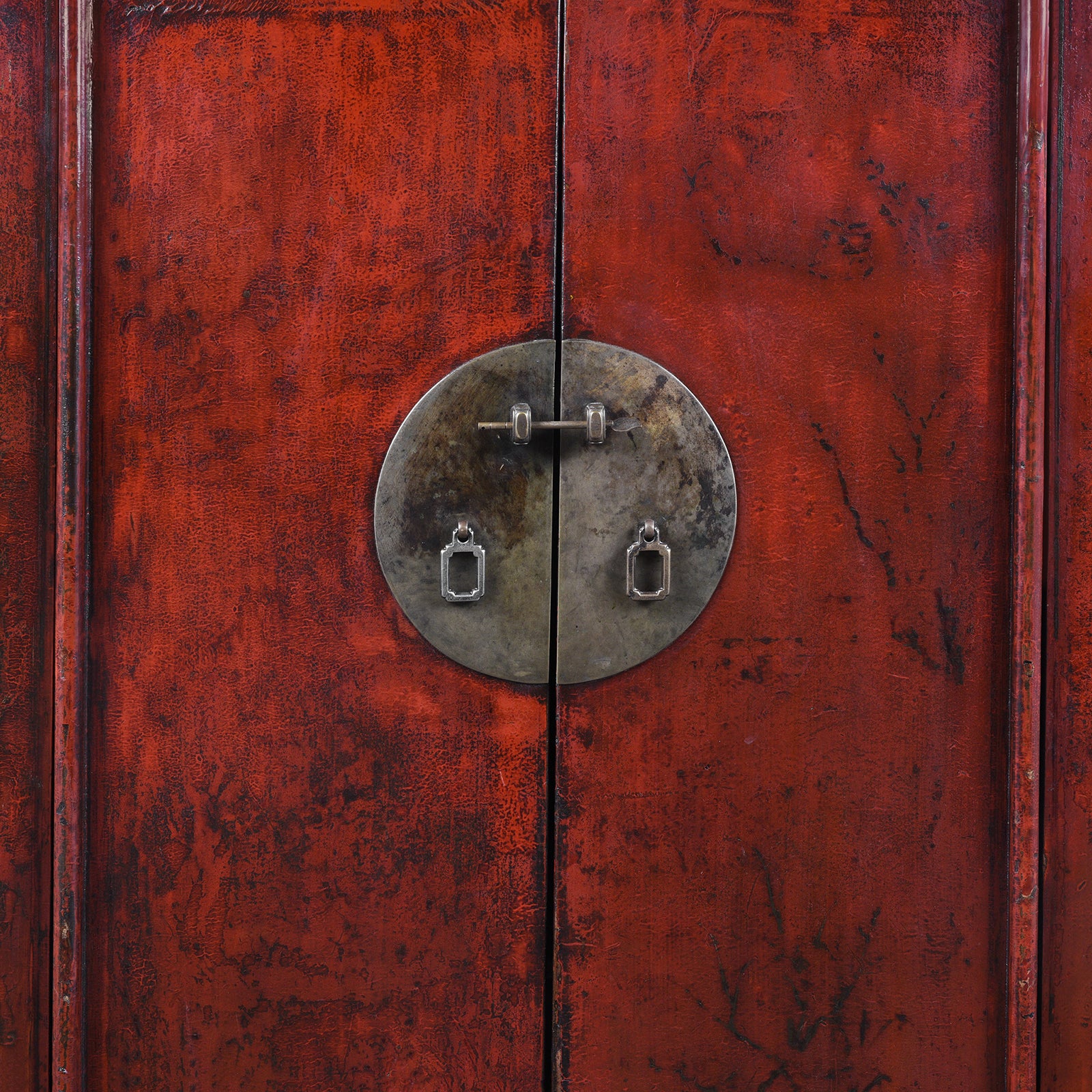 Red Lacquer Wedding Cabinet From Shanxi  -19th Century - Image 8