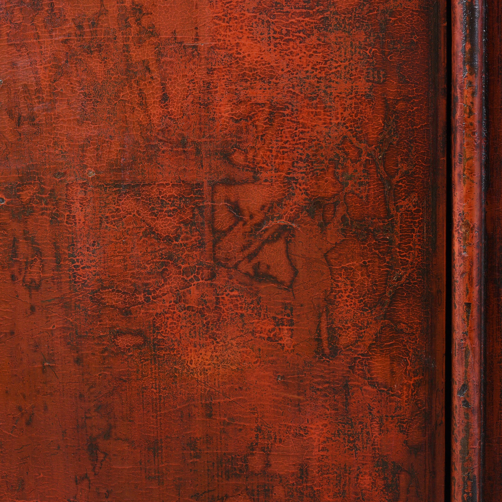 Red Lacquer Wedding Cabinet From Shanxi  -19th Century - Image 9