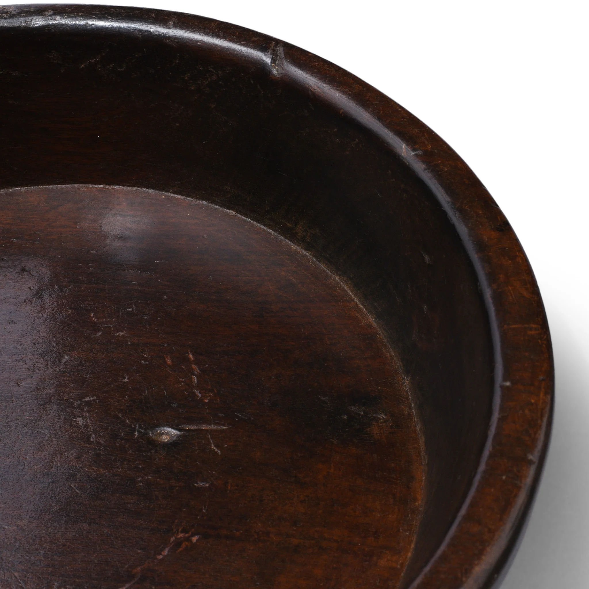 Carved Teak Parath Bowl From Rajasthan - Ca 1920 - Image 3