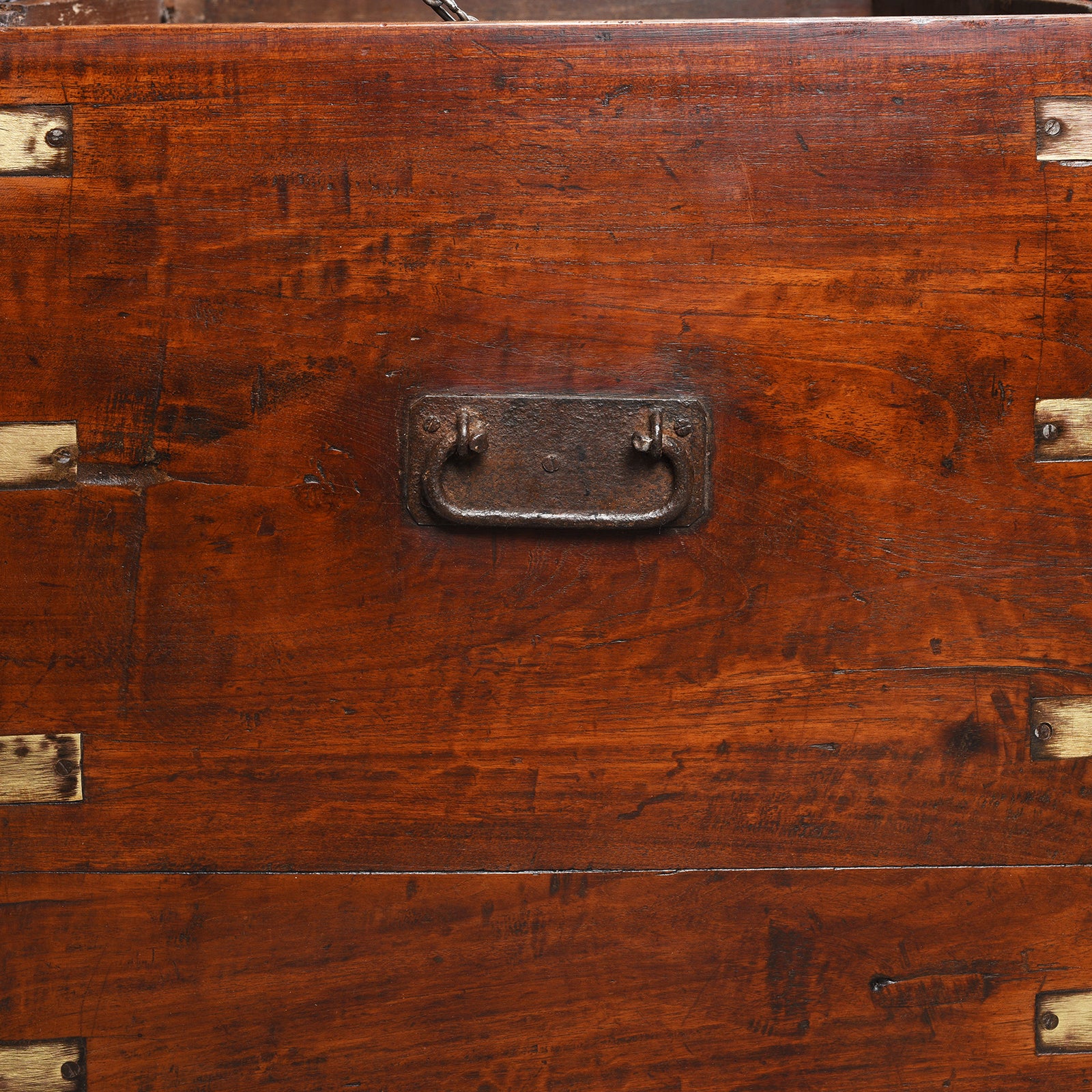 Brass Bound Teak Chest From Rajasthan - 19thC - Image 7