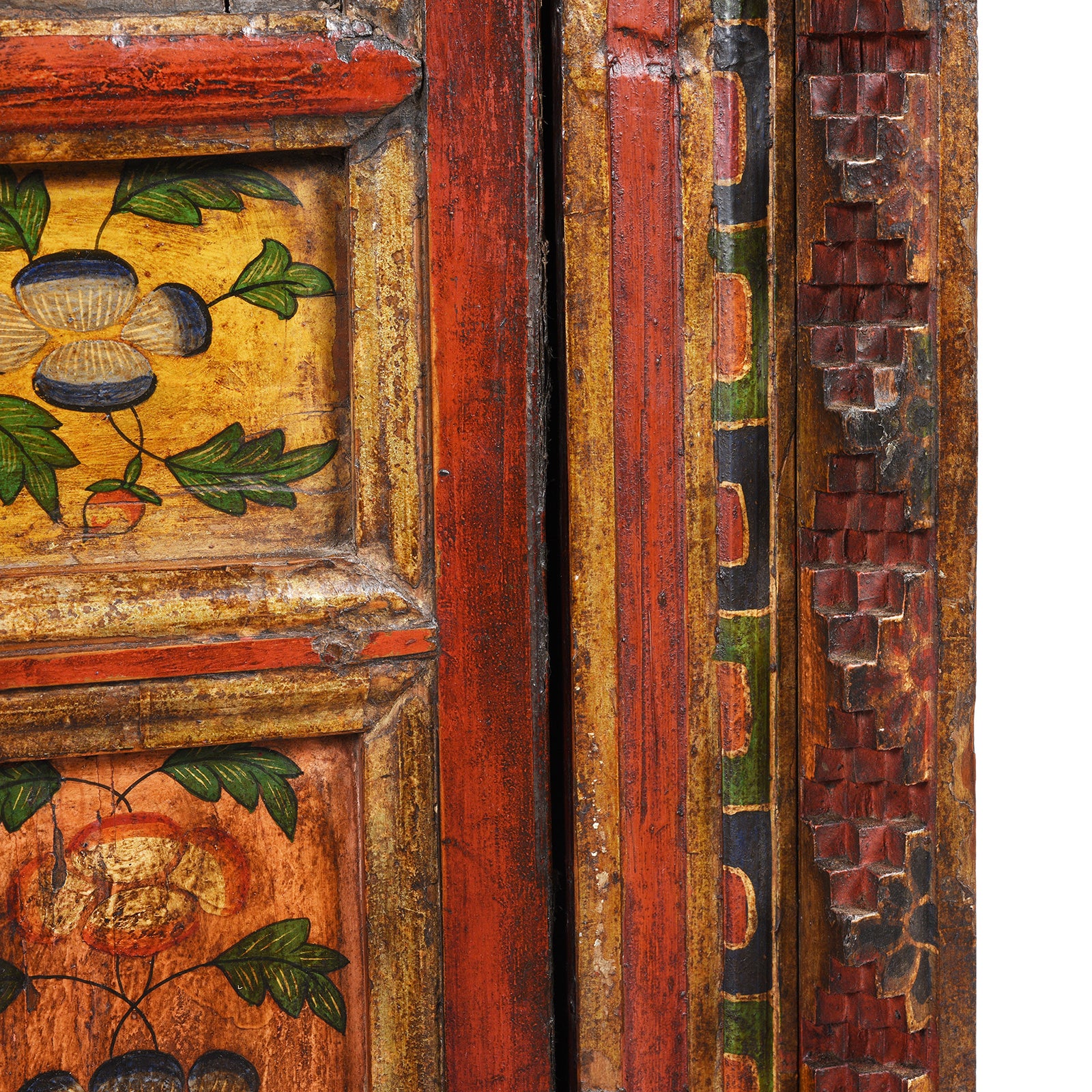 Painted Tibetan Chosham Shrine Cabinet - Early 19th Century - Image 13
