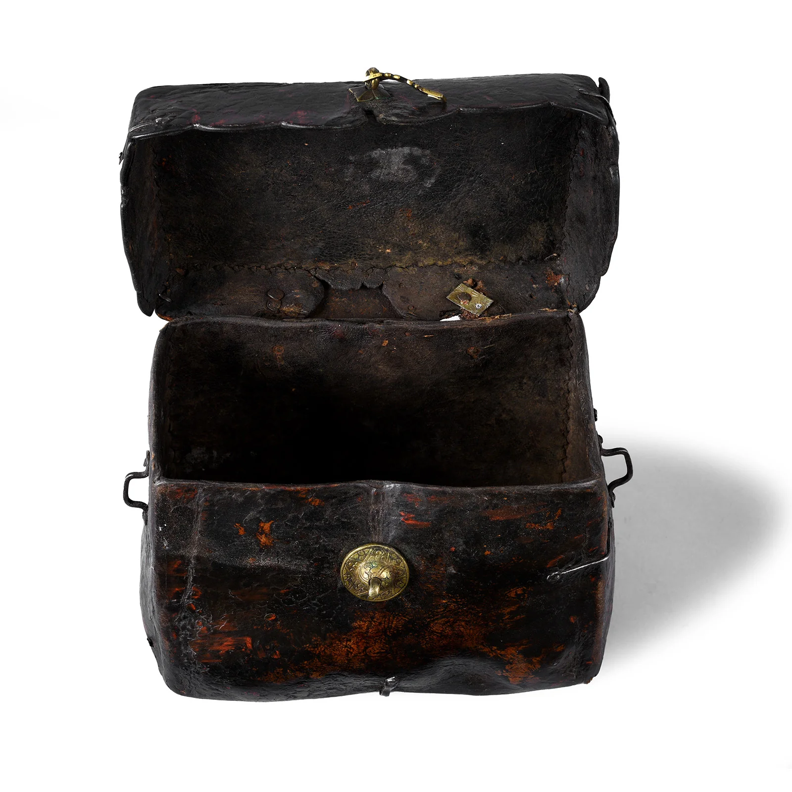 Tibetan Leather Saddle Box - 17th Century - Image 3