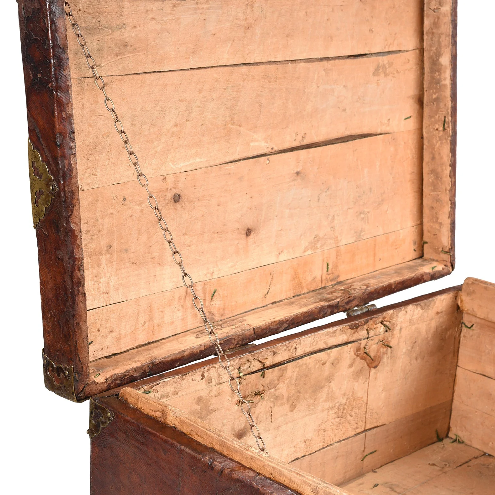 Tibetan Brass Bound Leather Trunk - 19th Century - Image 8