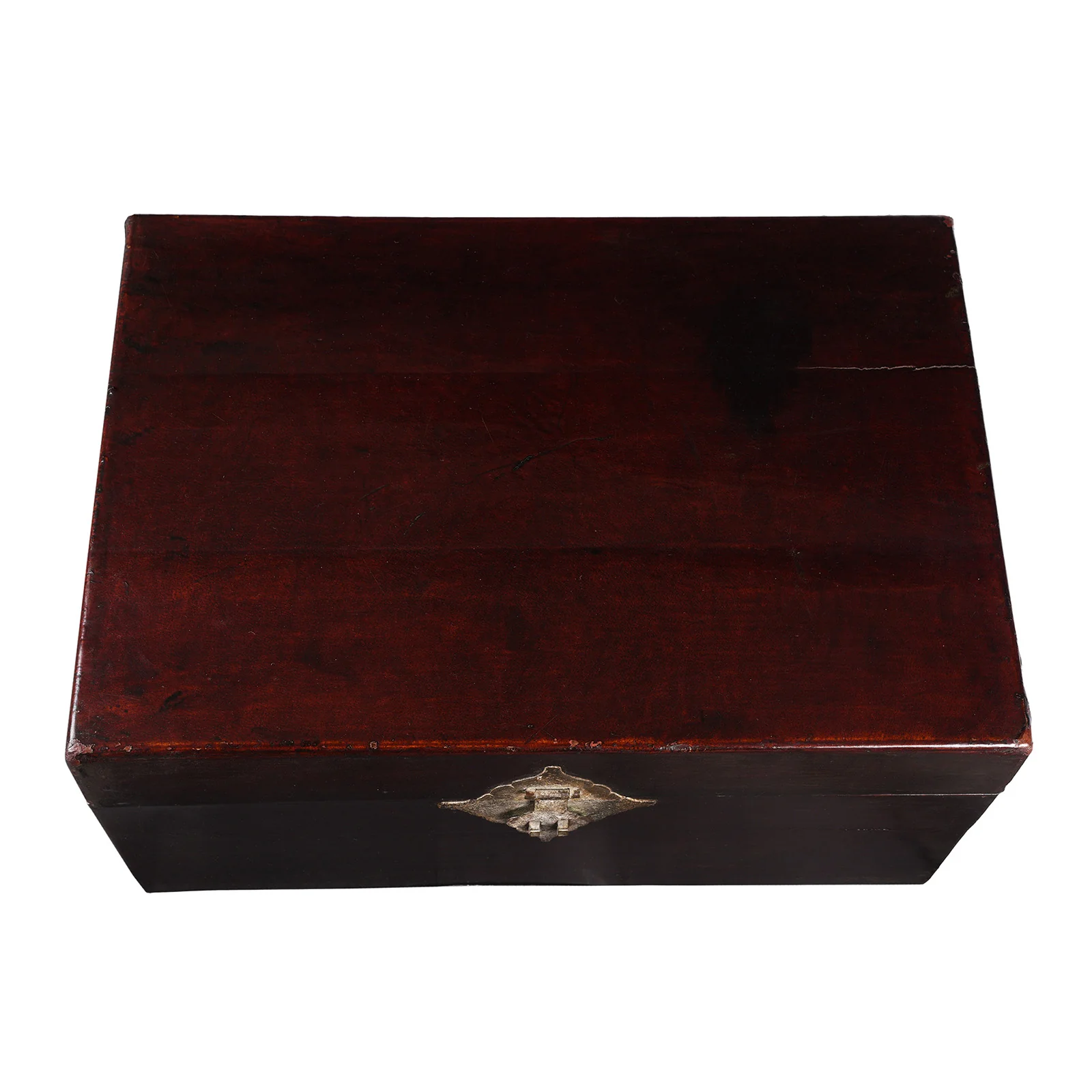 Aubergine Leather Trunk From Shanghai - Early 19thC - Image 3