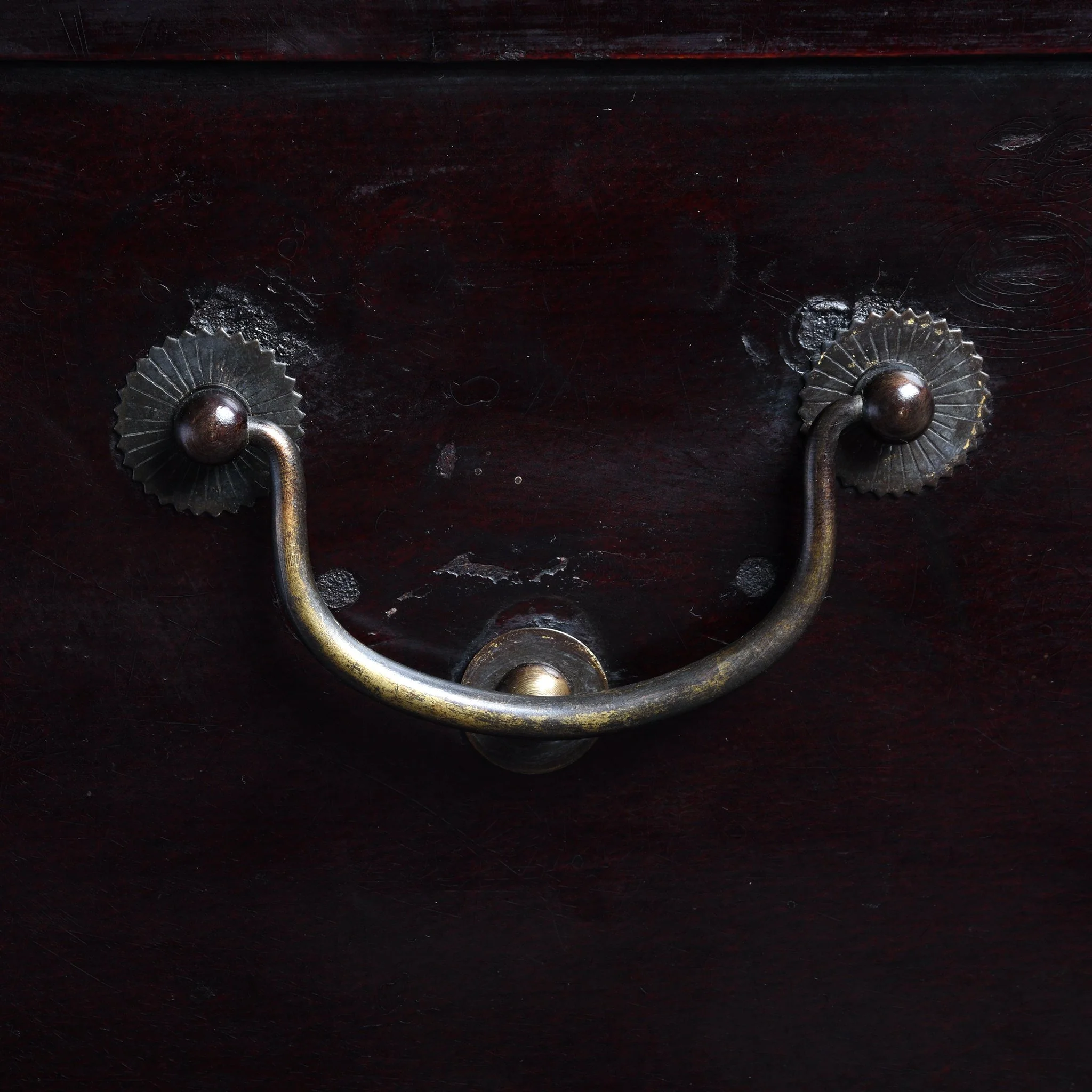 Aubergine Leather Trunk From Shanghai - Ca 1920 - Image 4