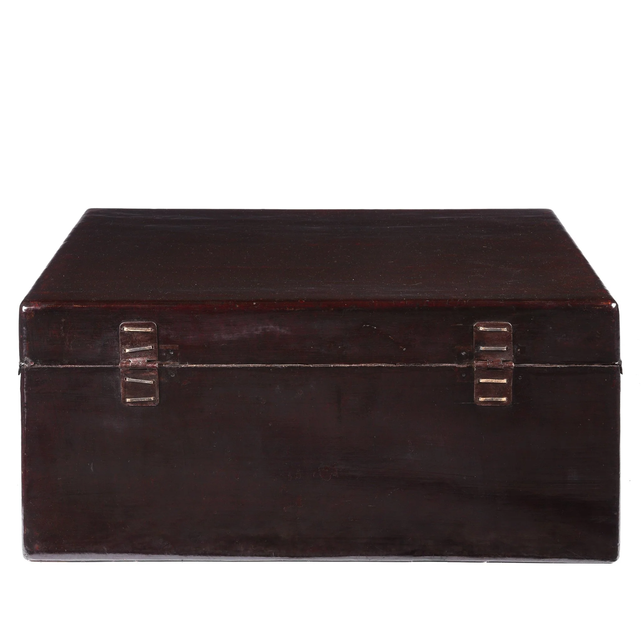Aubergine Leather Trunk From Shanghai - Ca 1920 - Image 6