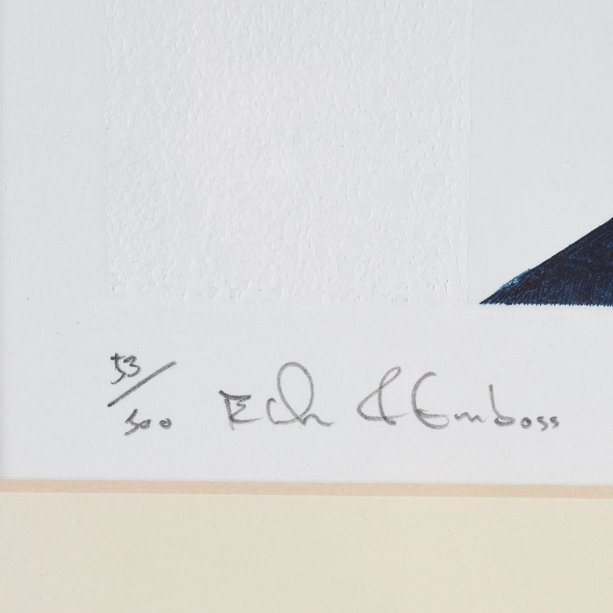Framed Indigo Lithograph - Image 2