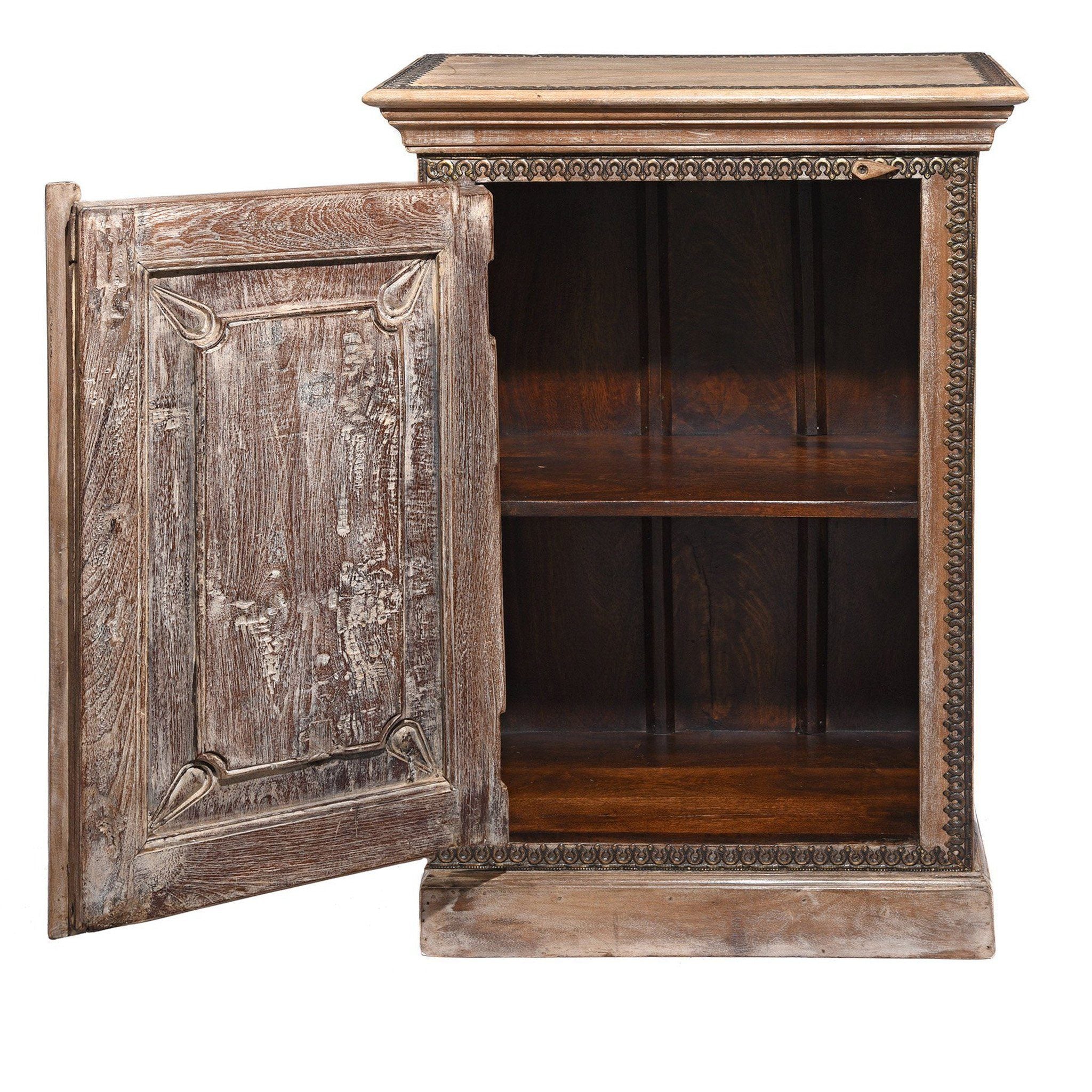 Bedside Cabinet Made From Reclaimed Teak - Image 2