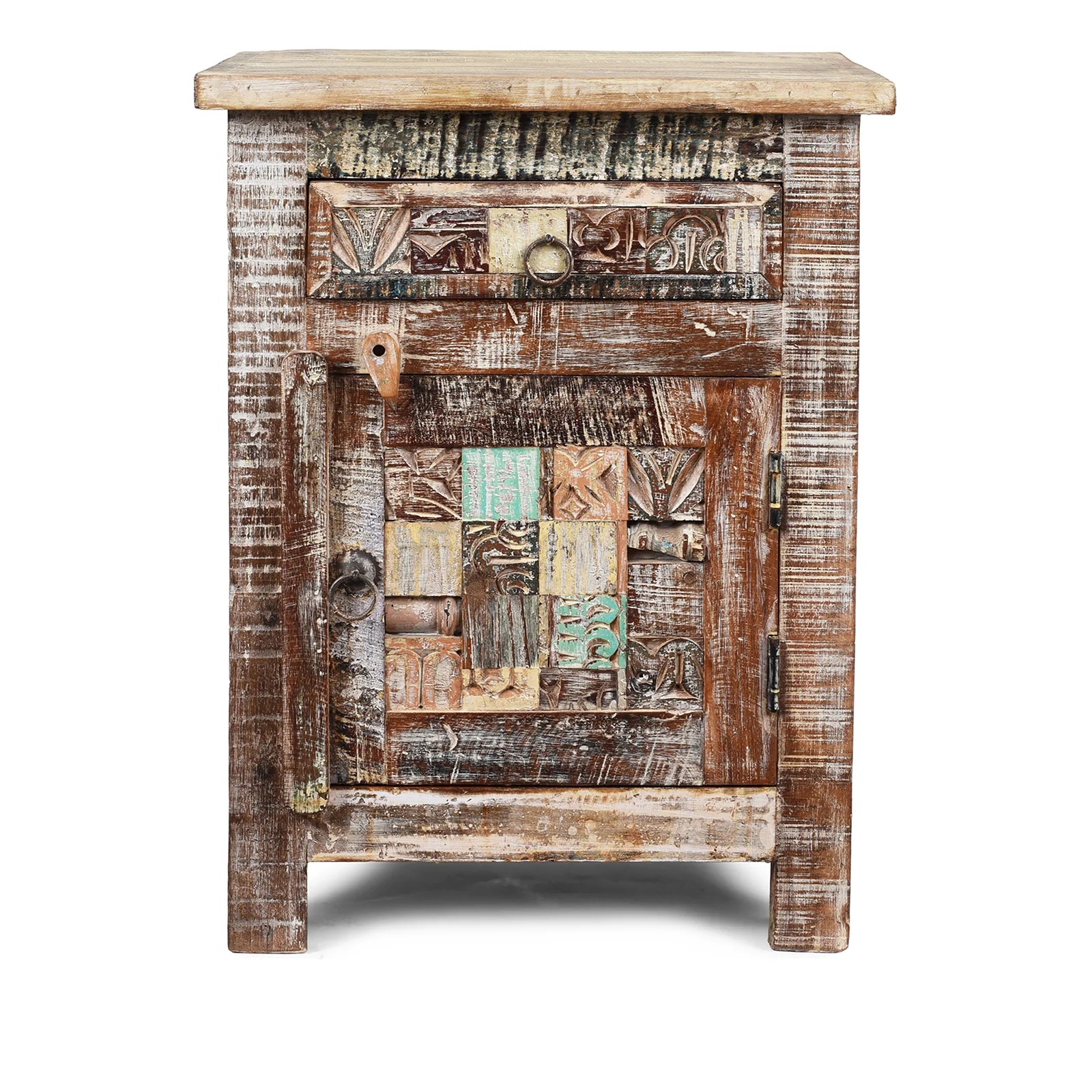 Bedside Cabinet Made From Reclaimed Teak - Image 3