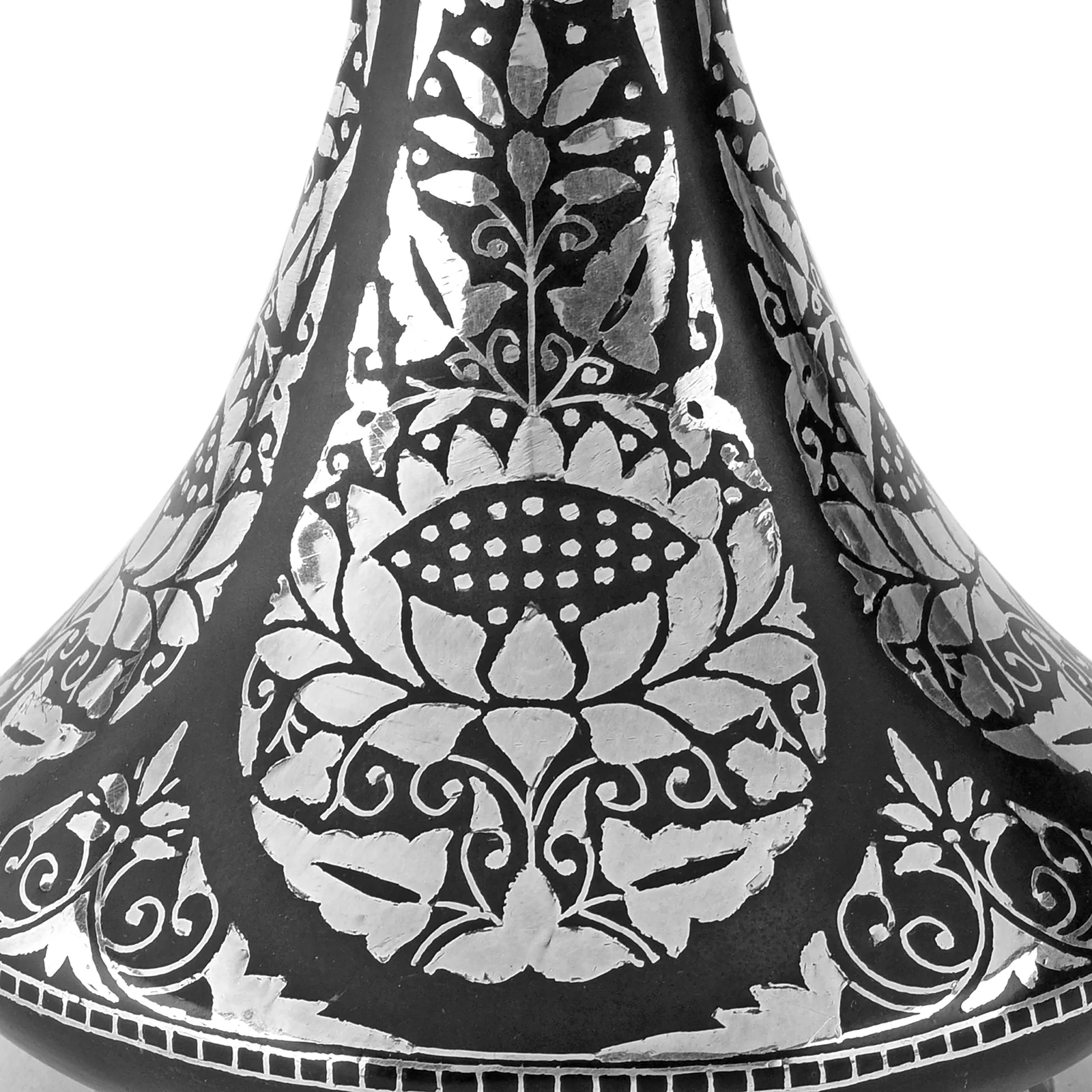 Mughal Style Bidri Flower Vase- Ca 1960 - Image 2