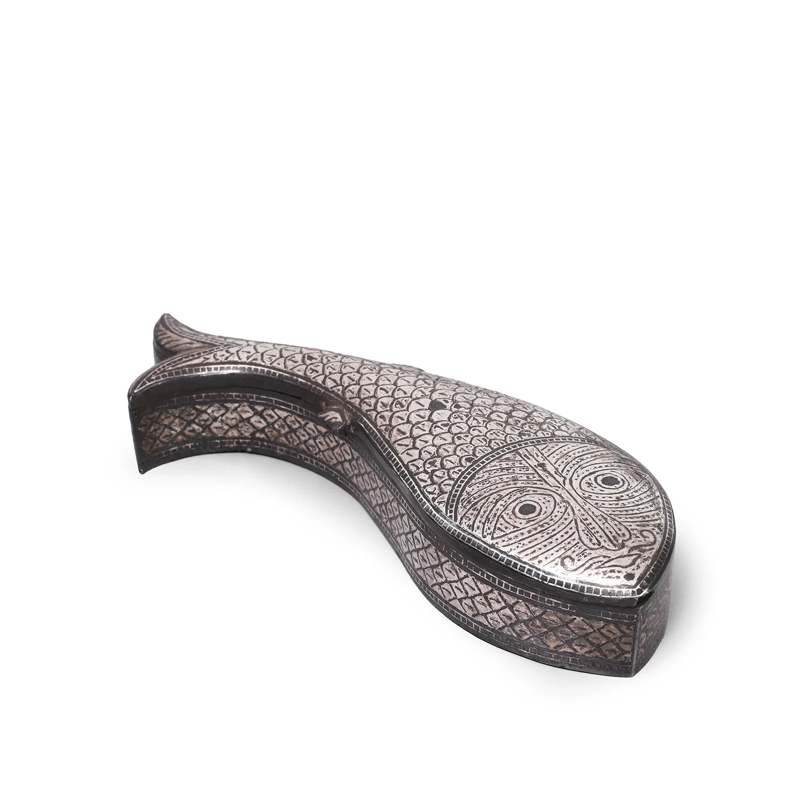 Bidri Work Mughal Fish Box From Lucknow - 19th Century - Image 2