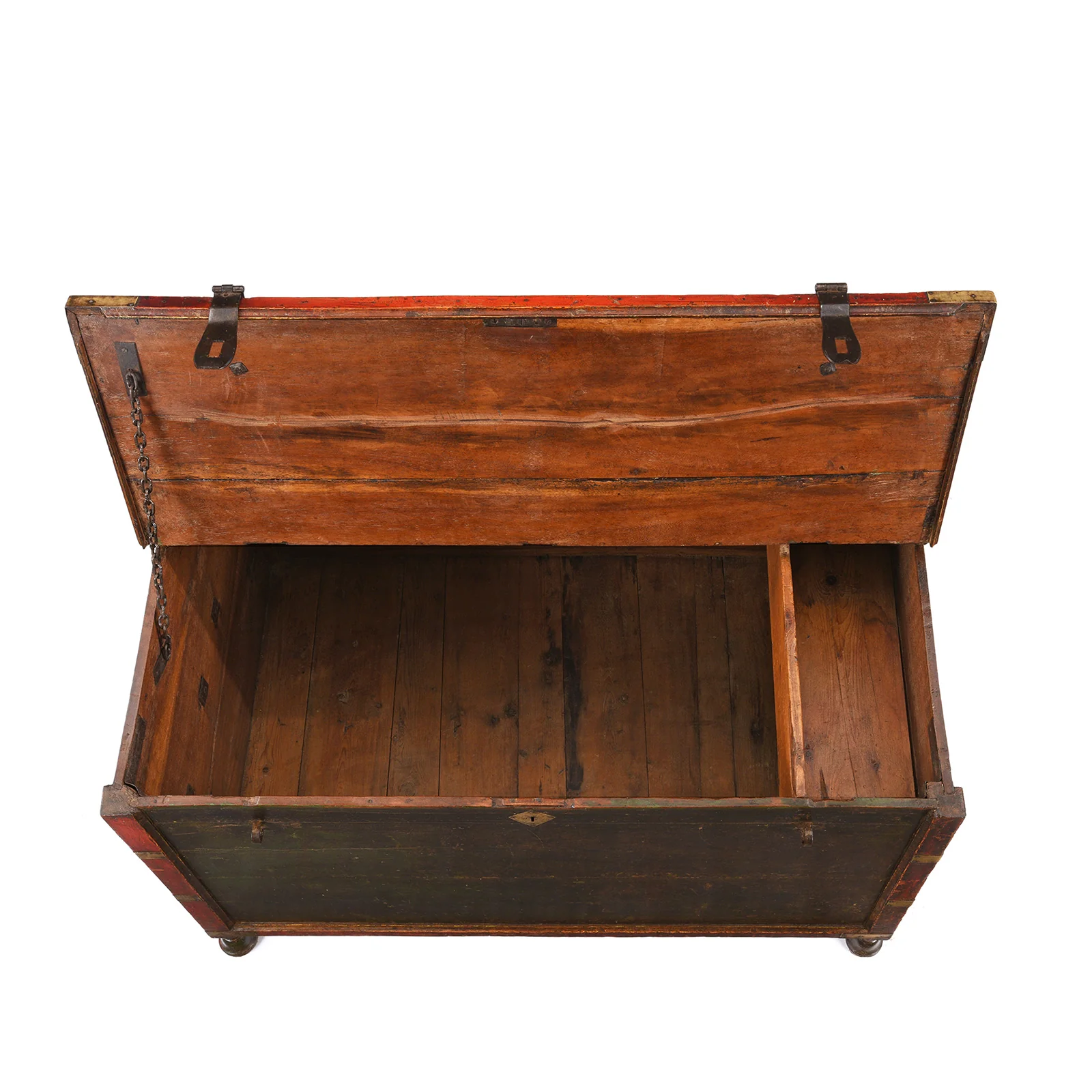 Brass & Lacquered Chest From Bikaner - Early 19th Century - Image 7