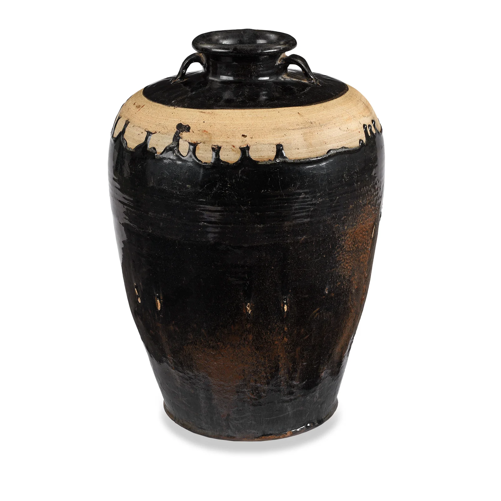 Black Glaze Wine Jar From Hebei - 19th Century - Image 4