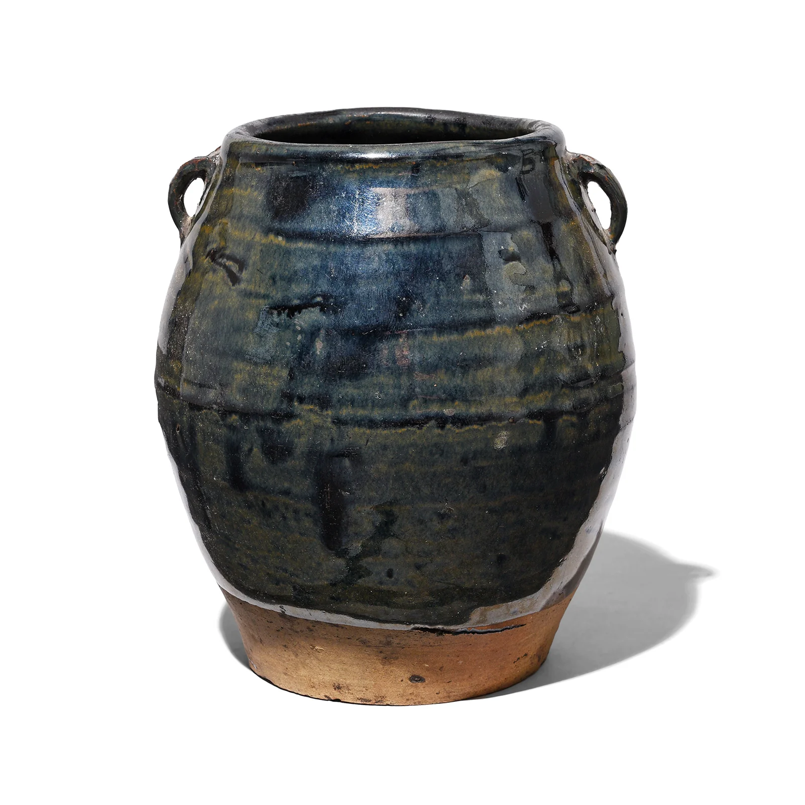 Black Glazed Stoneware Rice Storage Jar - 19th Century - Image 3
