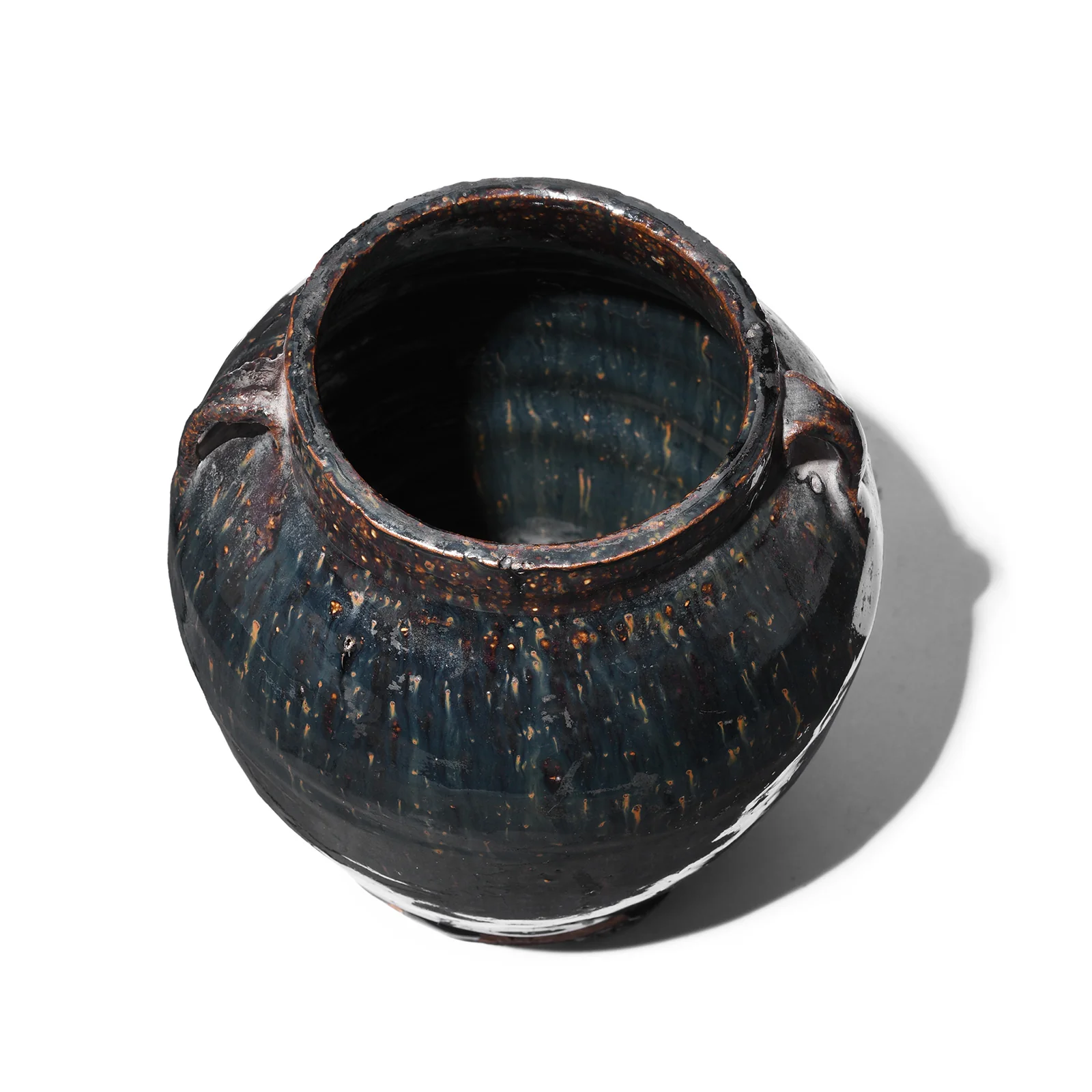 Old Black Glazed Chinese Stoneware Rice Storage Jar - Image 3