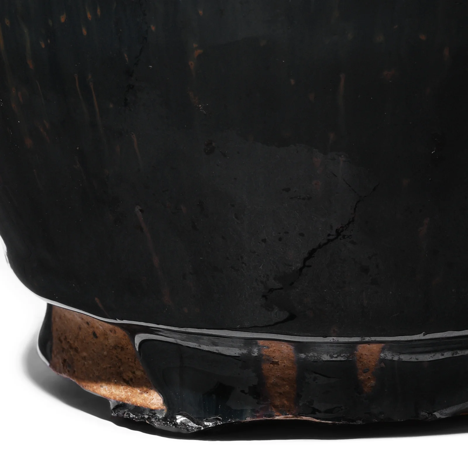 Old Black Glazed Chinese Stoneware Rice Storage Jar - Image 4