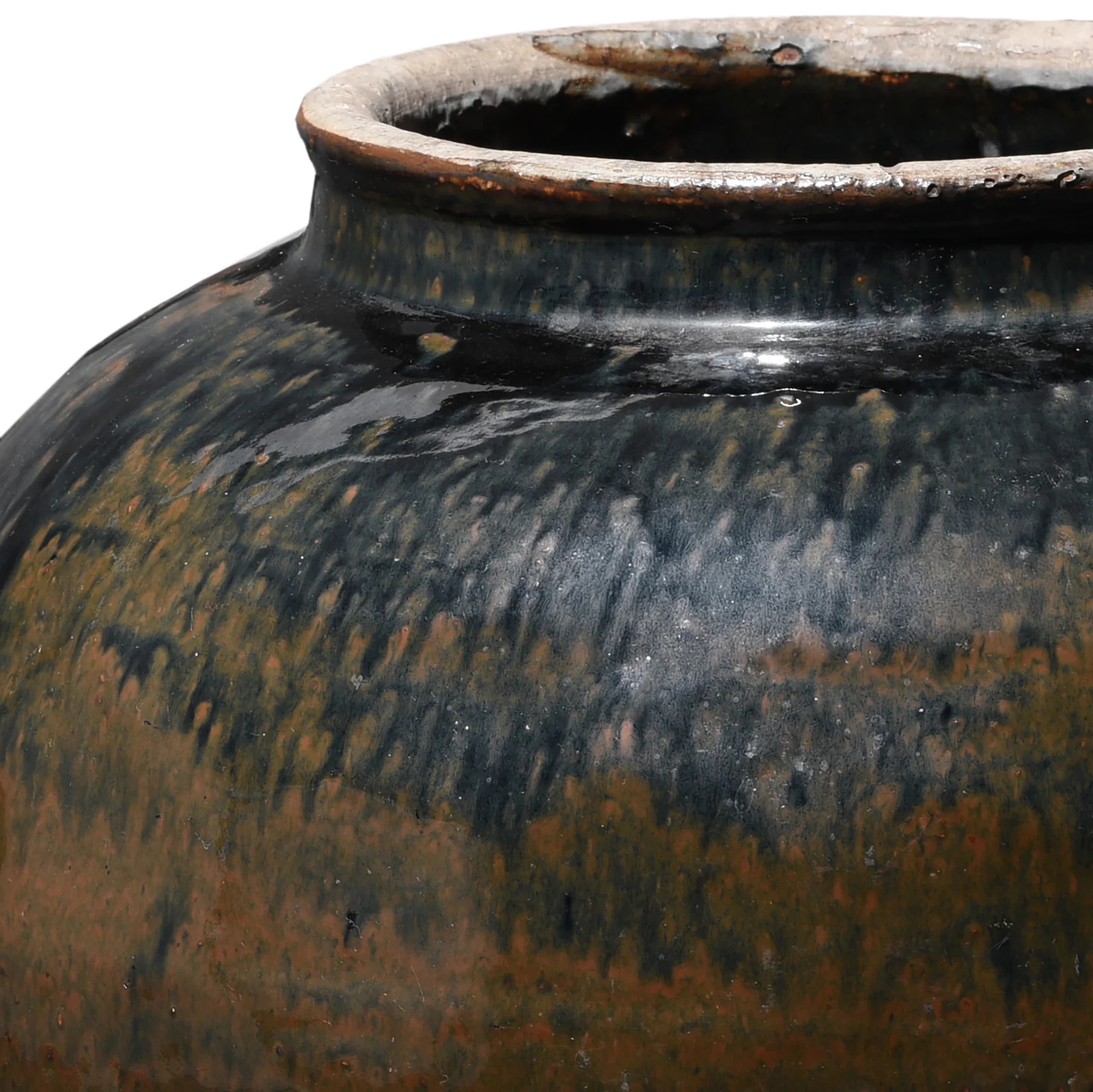 Black Glazed Chinese Ginger Jar - Image 3