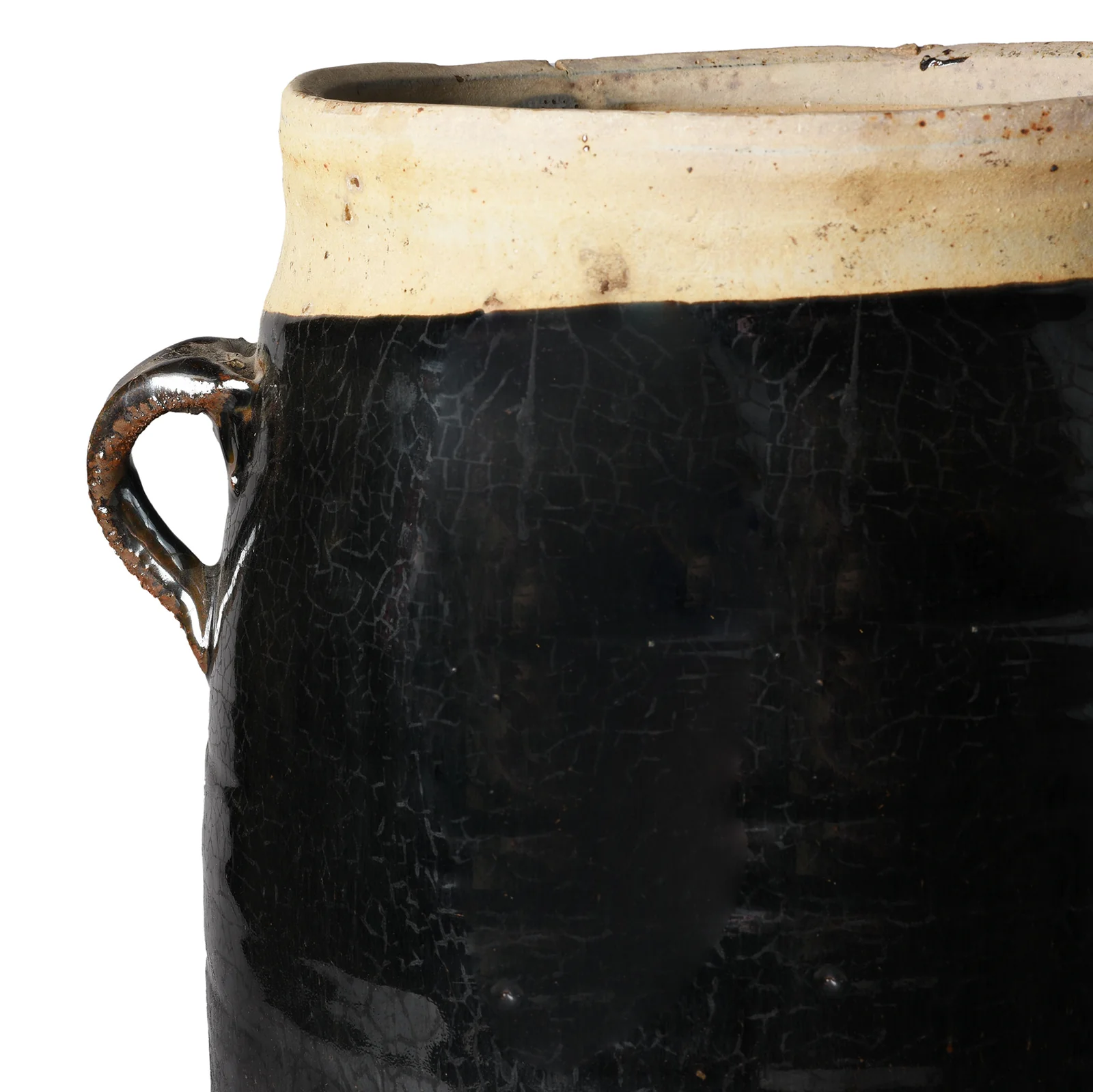 Black Glazed Stoneware Urn From Hebei - 19th Century - Image 3
