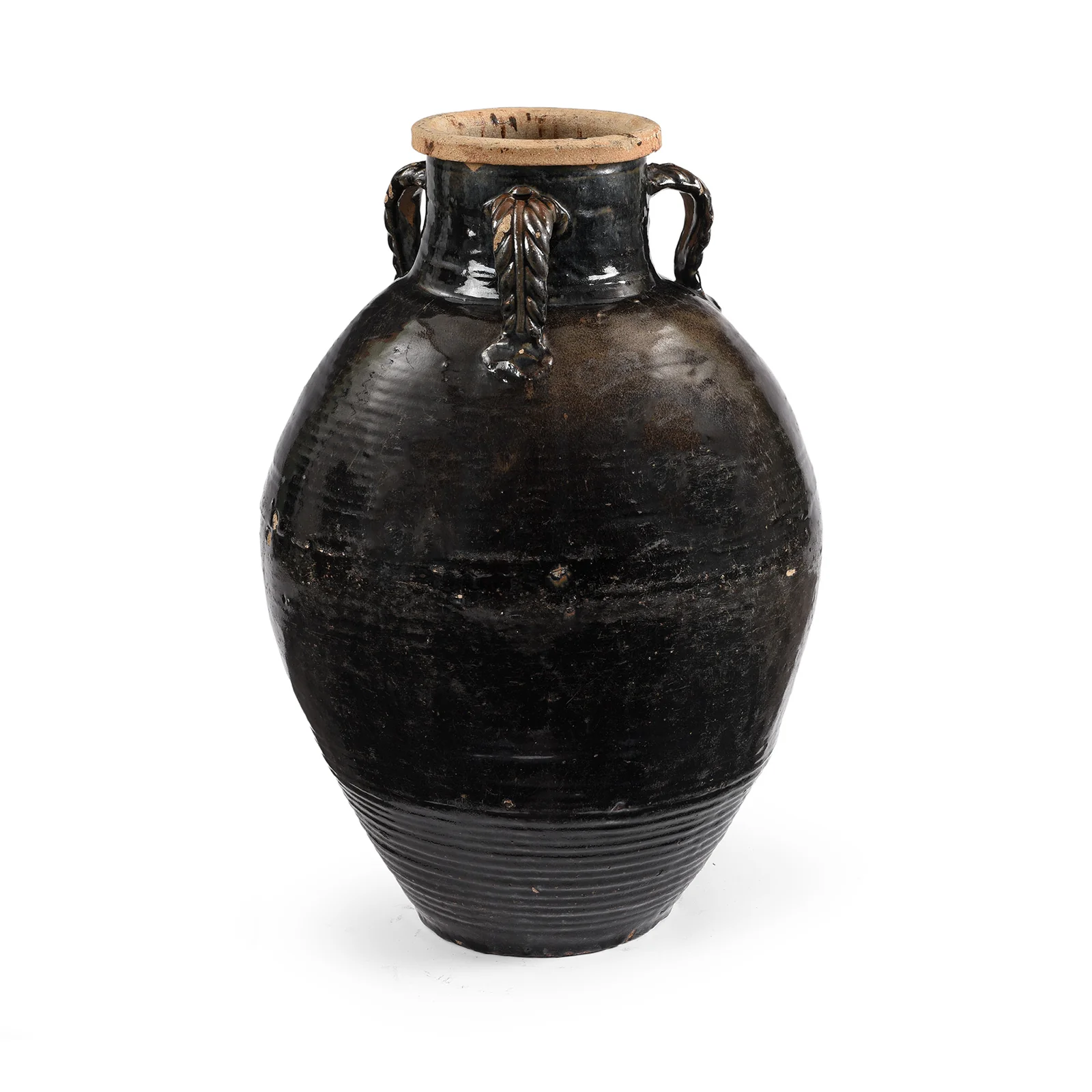 Black Glazed Stoneware Wine Jar From Hebei - 19th Century - Image 2
