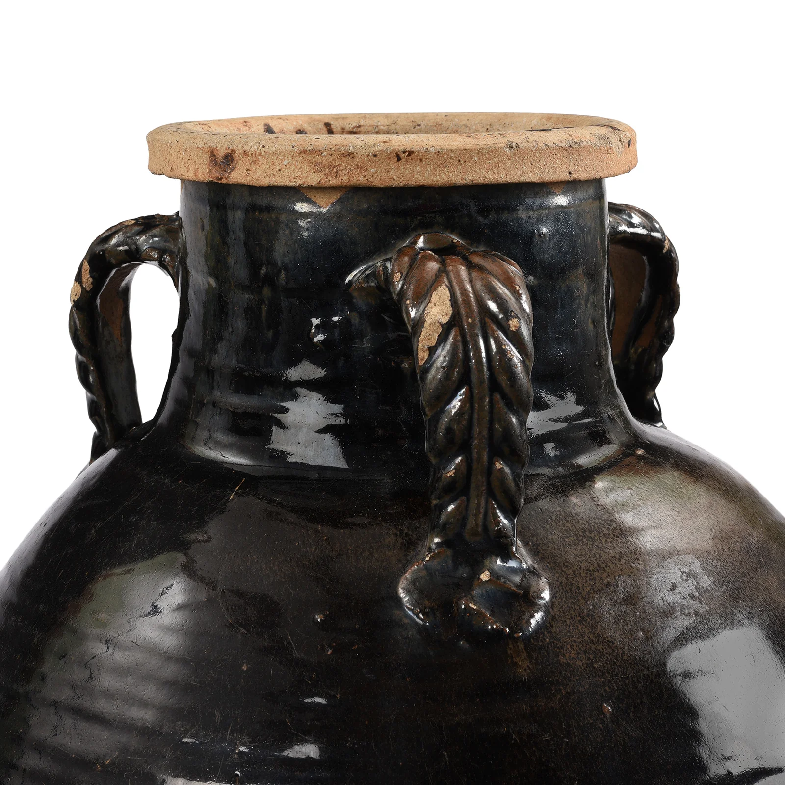Black Glazed Stoneware Wine Jar From Hebei - 19th Century - Image 3