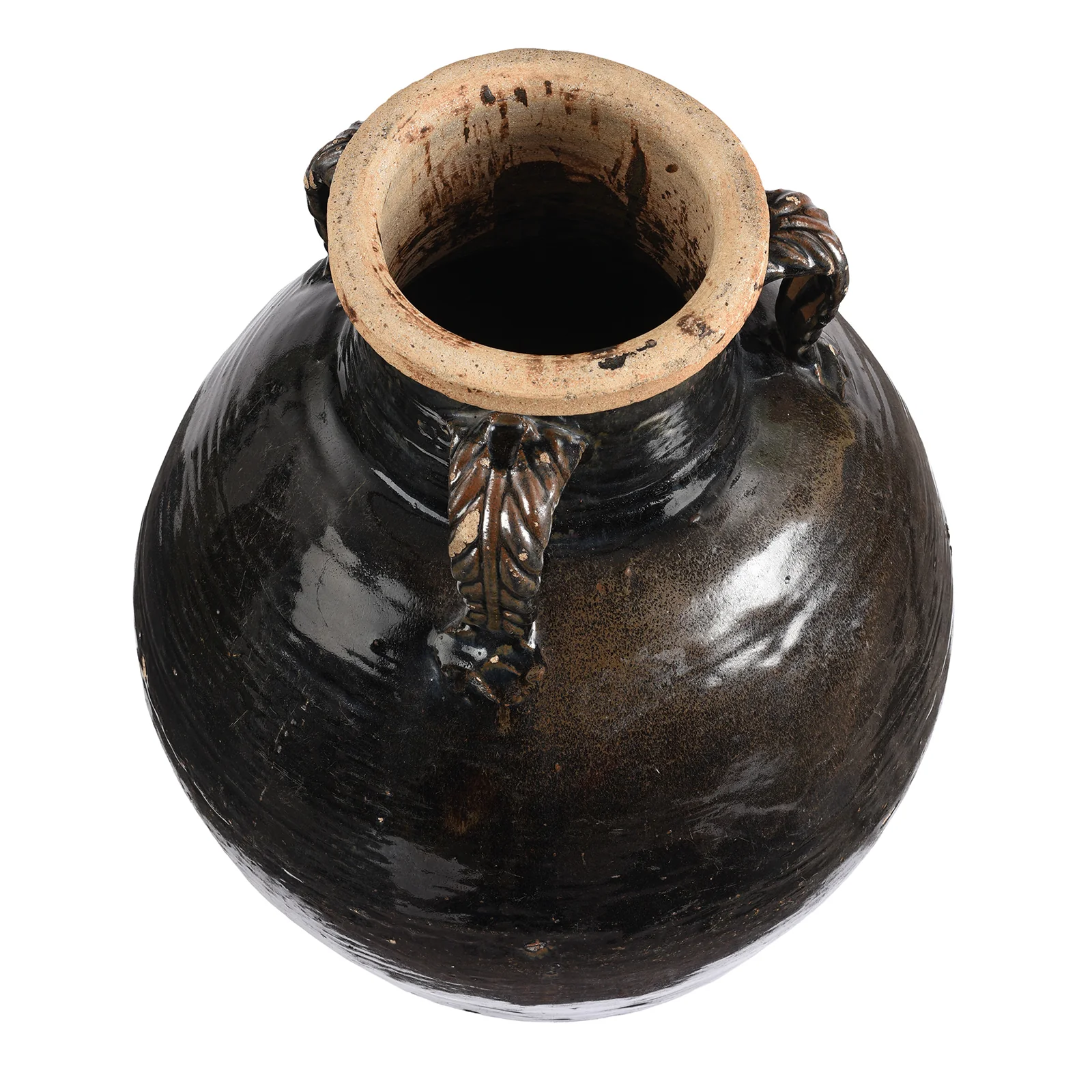 Black Glazed Stoneware Wine Jar From Hebei - 19th Century - Image 4