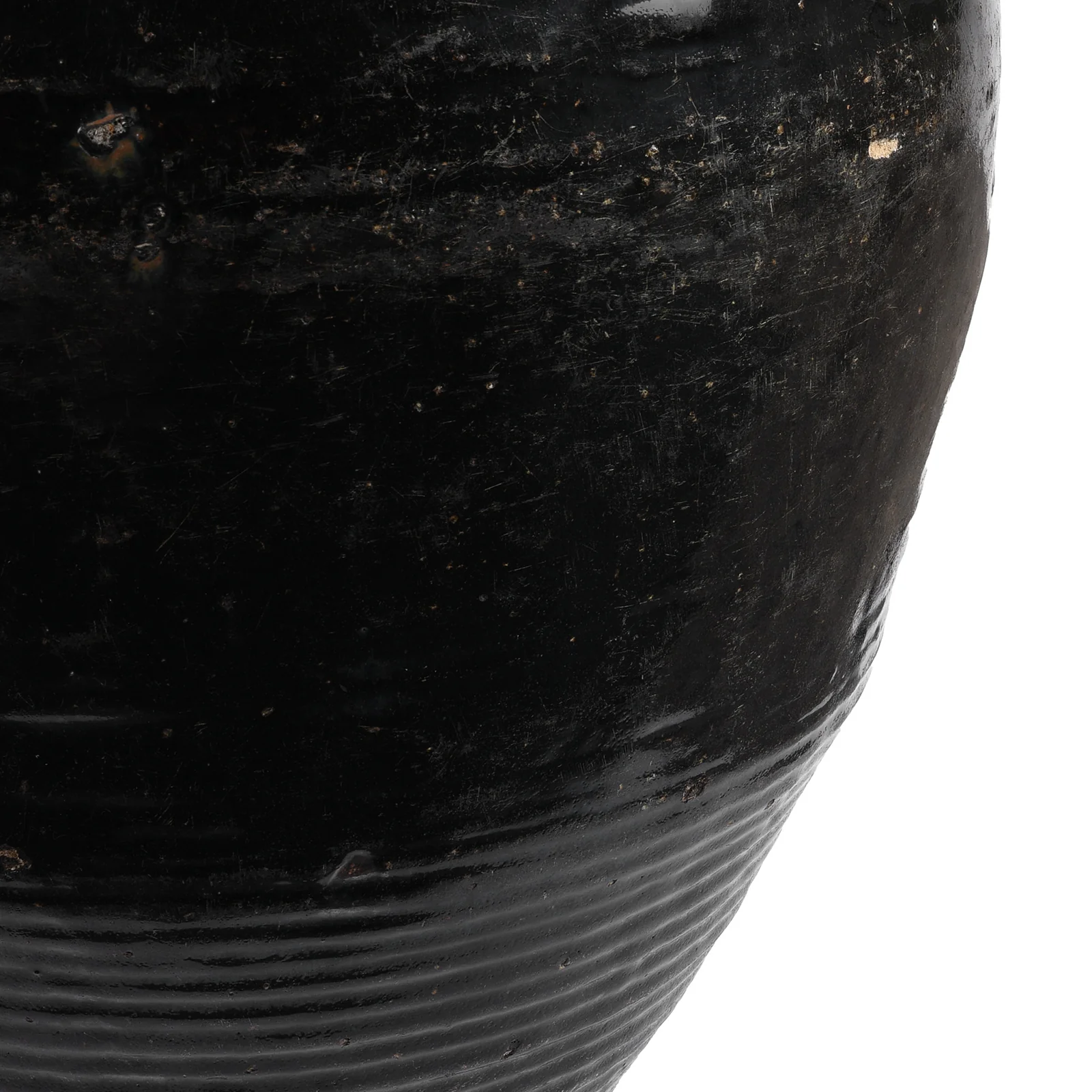 Black Glazed Stoneware Wine Jar From Hebei - 19th Century - Image 5