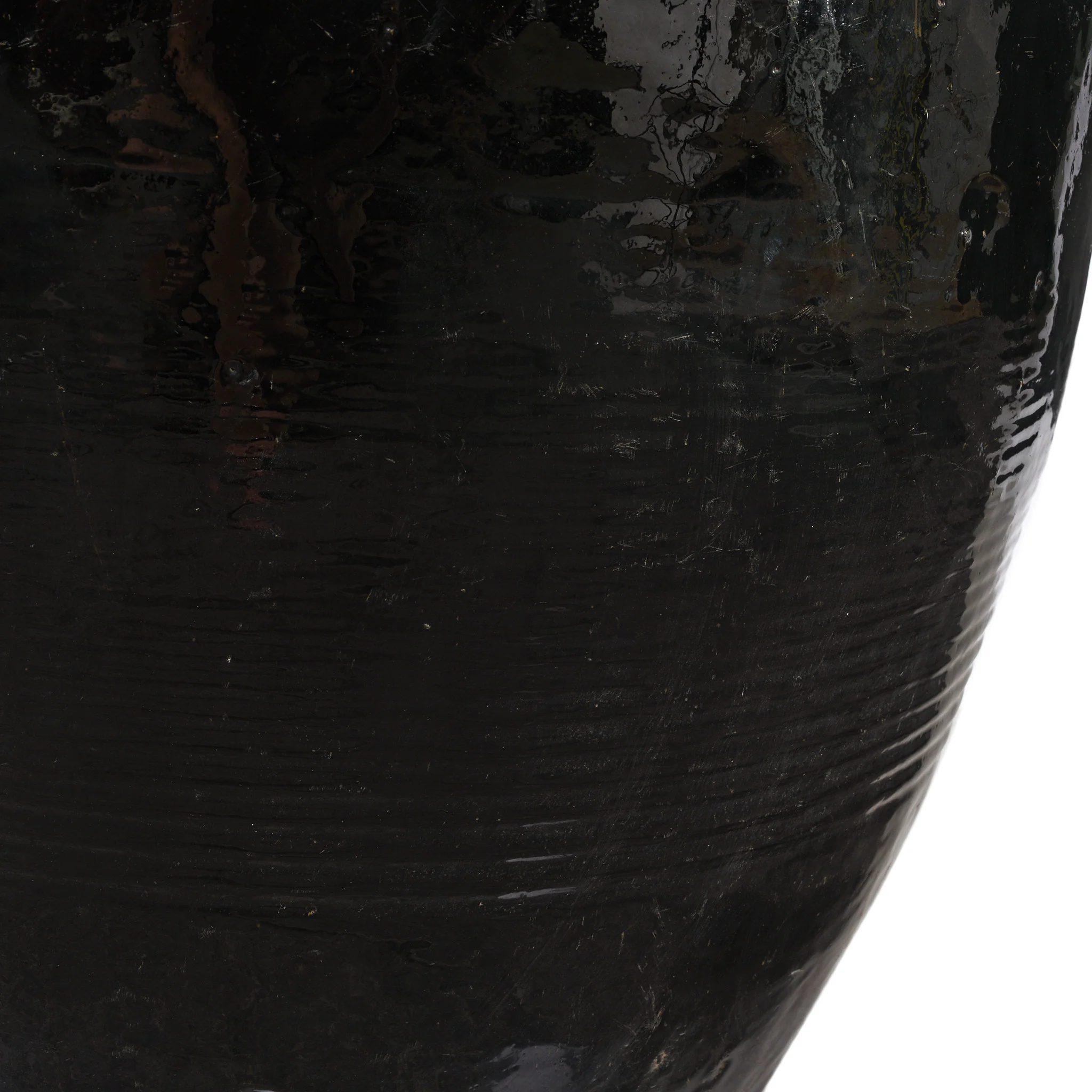 Black Glazed Stoneware Wine Jar From Hebei Province - 19th Century - Image 5