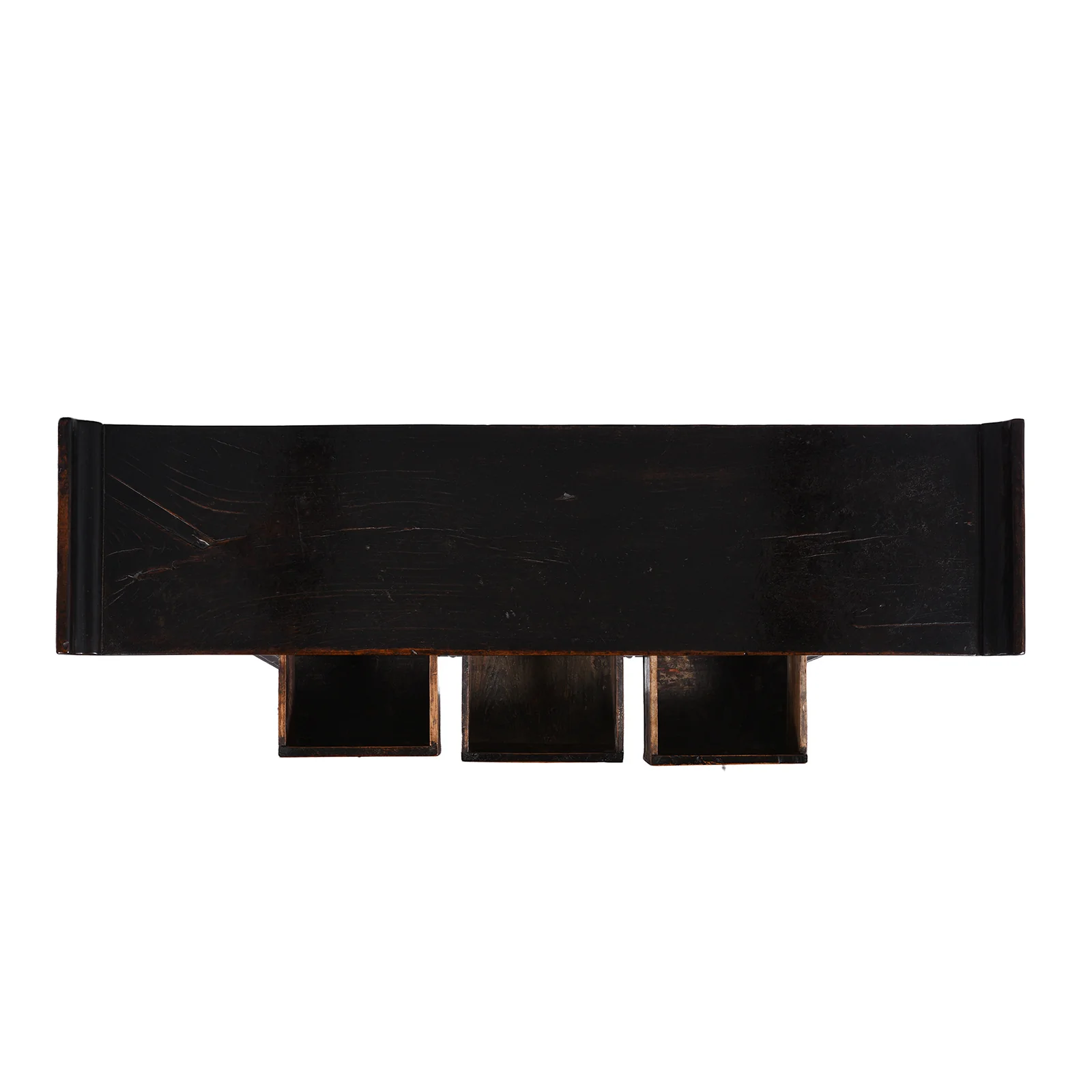 Black Lacquer 3 Drawer Console Table - 19th Century - Image 4