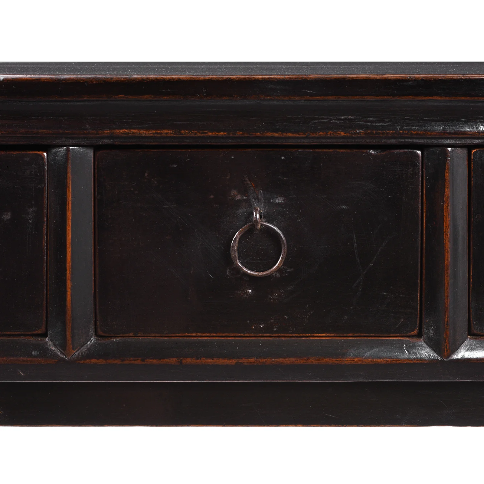 Black Lacquer 3 Drawer Console Table - 19th Century - Image 6