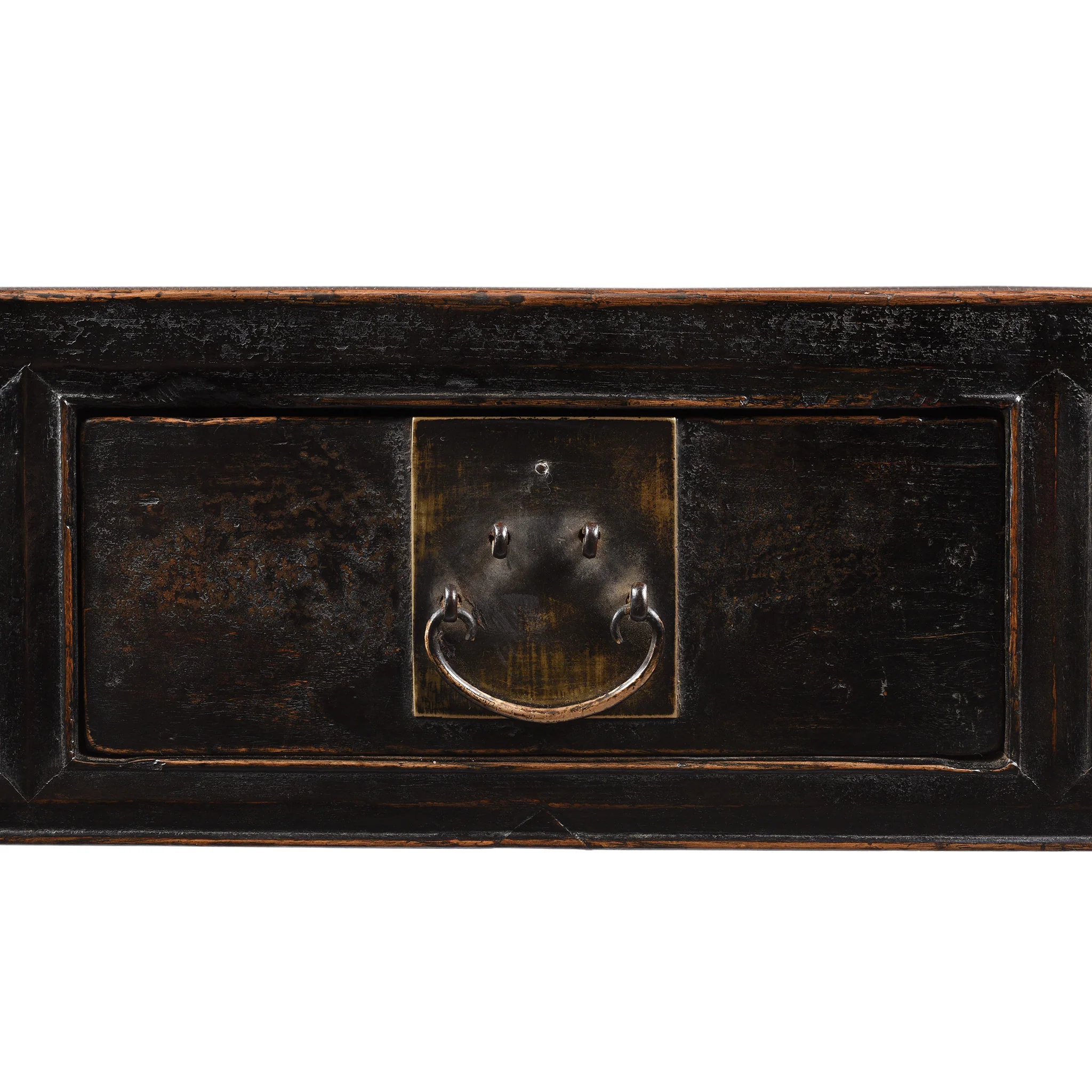 Black Lacquer 3 Drawer Elm Console Table From Shanxi - 19thC - Image 3