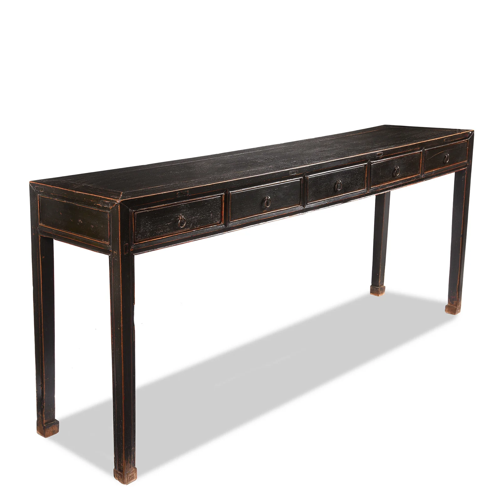 Black Lacquer 5 Drawer Altar Table From Shanxi - 19thC - Image 2