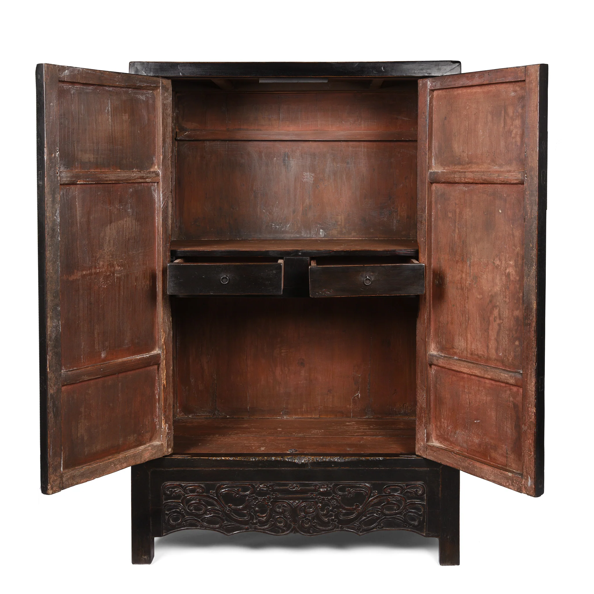 Chinese Black Lacquer Cabinet From Shanxi - 19thC - Image 2