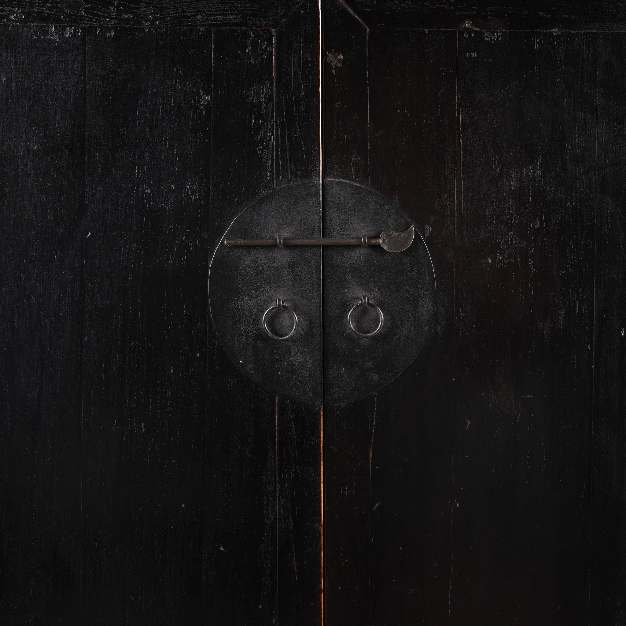 Chinese Black Lacquer Cabinet From Shanxi - 19thC - Image 4