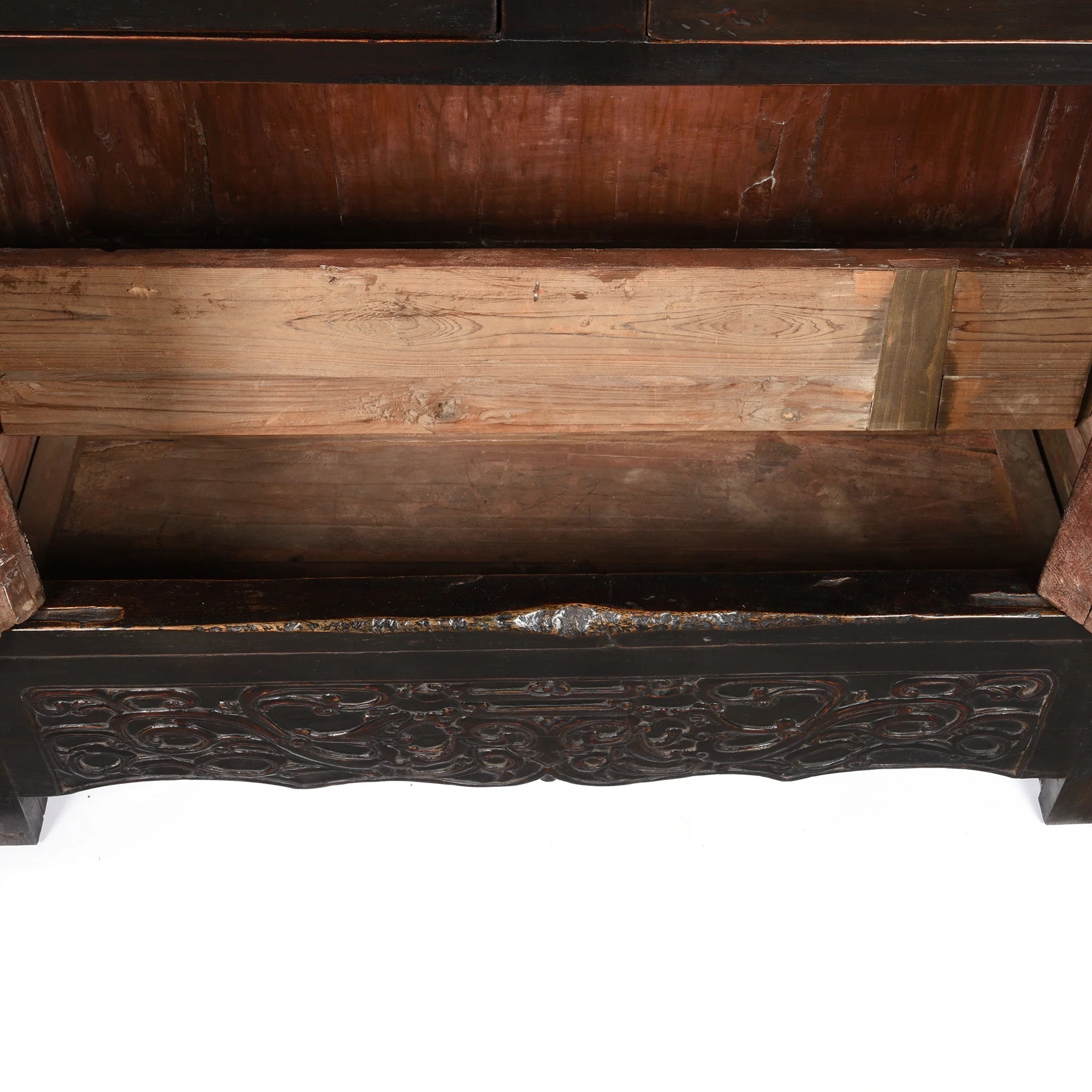 Chinese Black Lacquer Cabinet From Shanxi - 19thC - Image 7