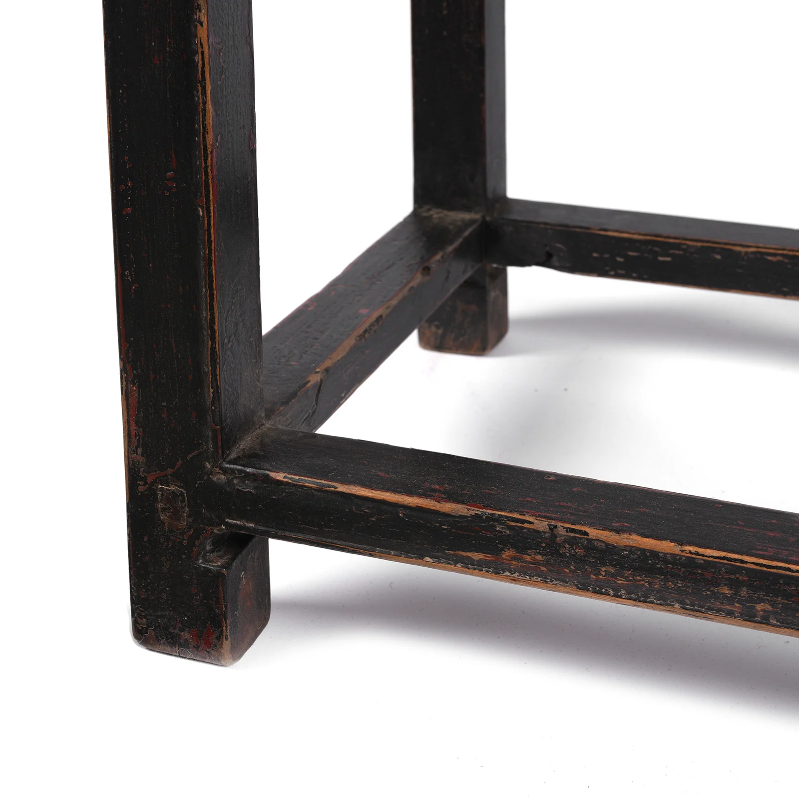 Black Lacquer Elm Flower Stand with Drawer - Ca 1940 - Image 6