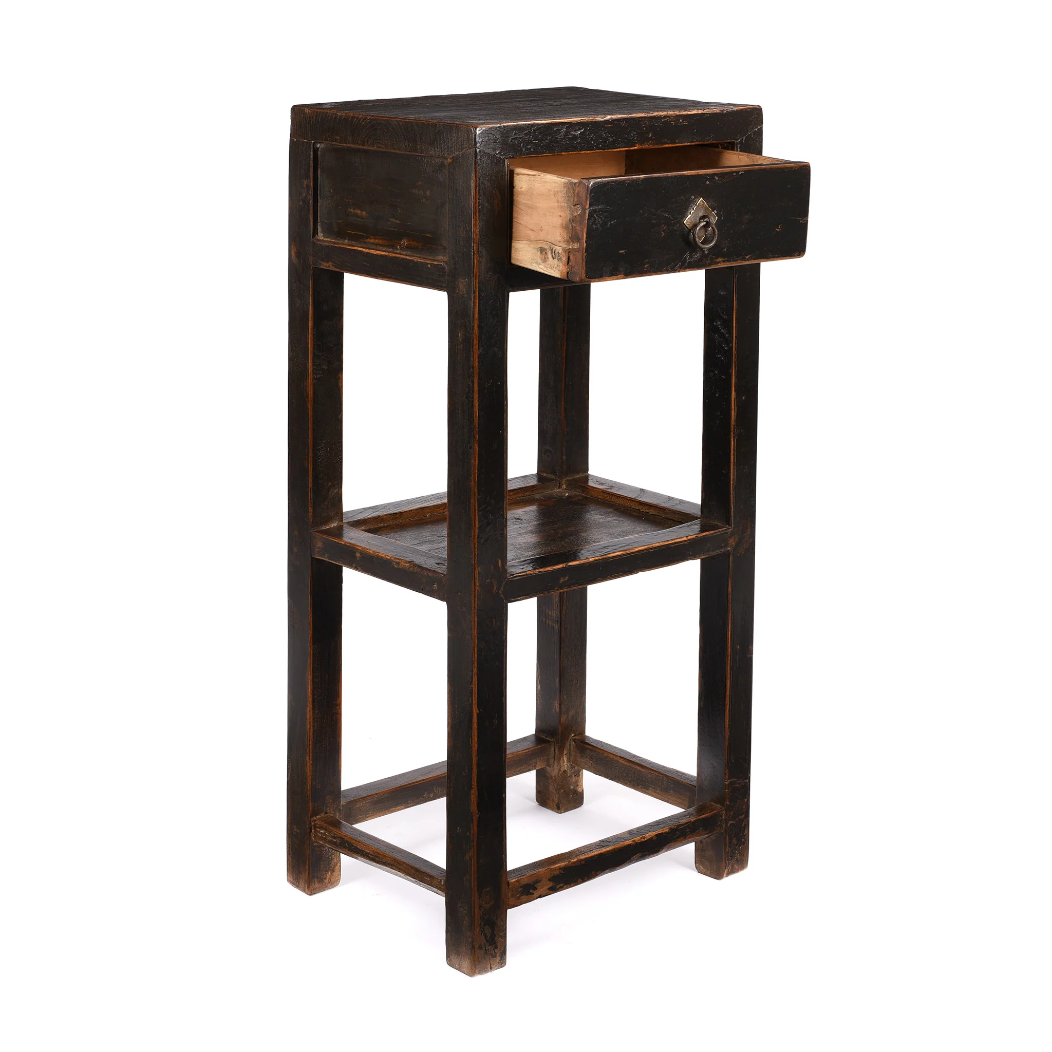 Black Lacquer Flower Stand - 19thC - Image 7