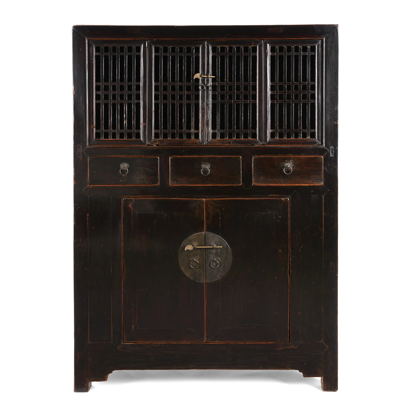 Black Lacquer Kitchen Cabinet From Tianjin - 19th Century