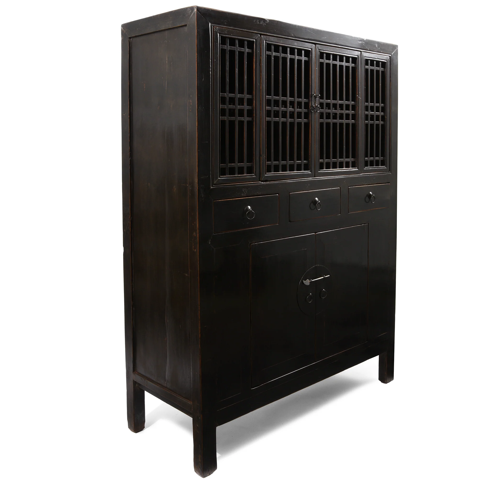 Black Lacquer Kitchen Cabinet From Tianjin - 19thC - Image 3