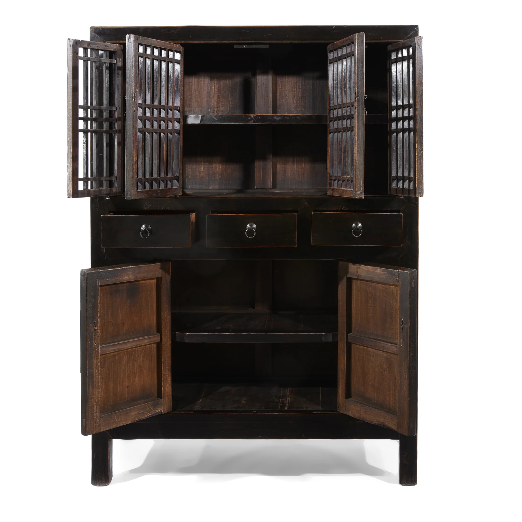 Black Lacquer Kitchen Cabinet From Tianjin - 19thC - Image 4