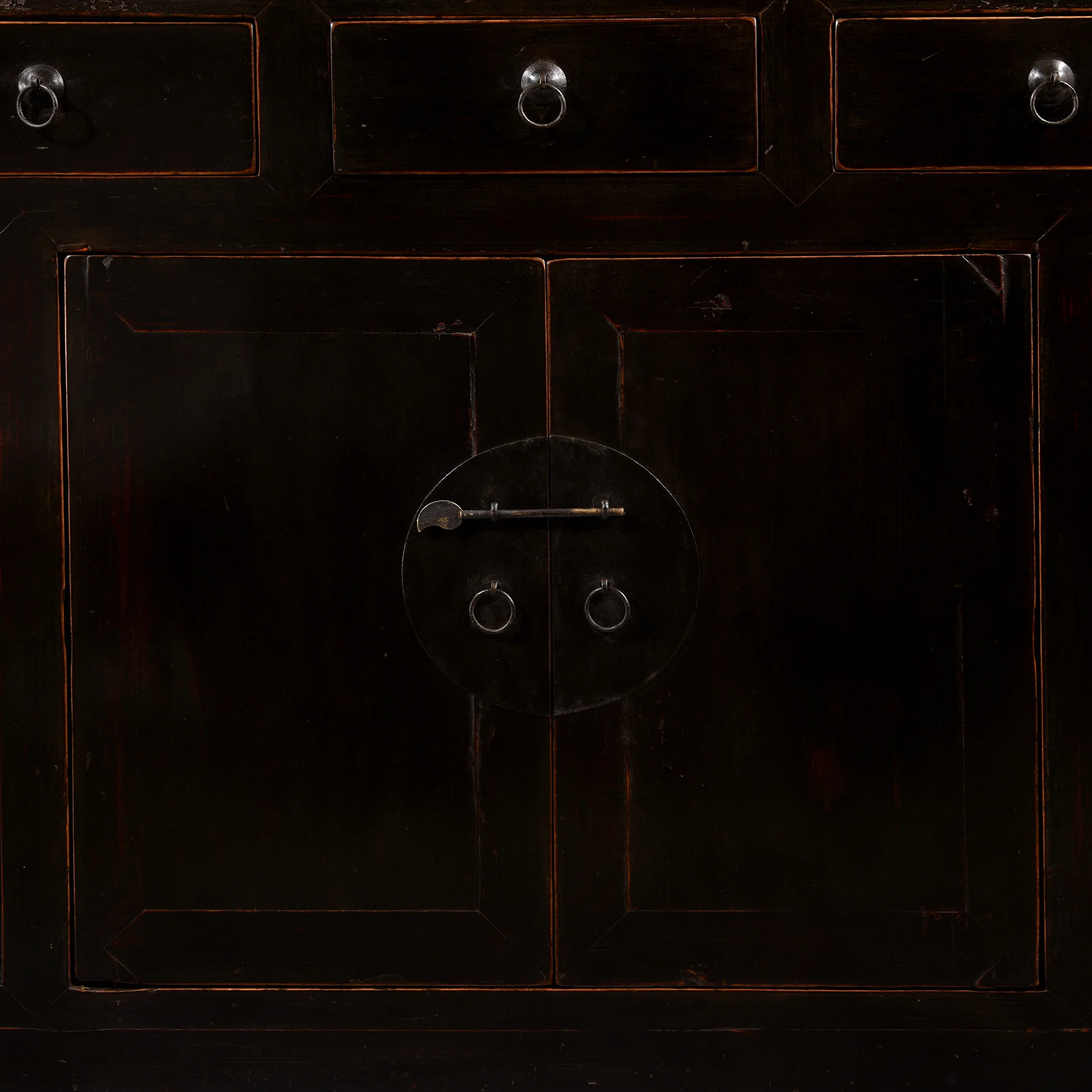 Black Lacquer Kitchen Cabinet From Tianjin - 19thC - Image 6