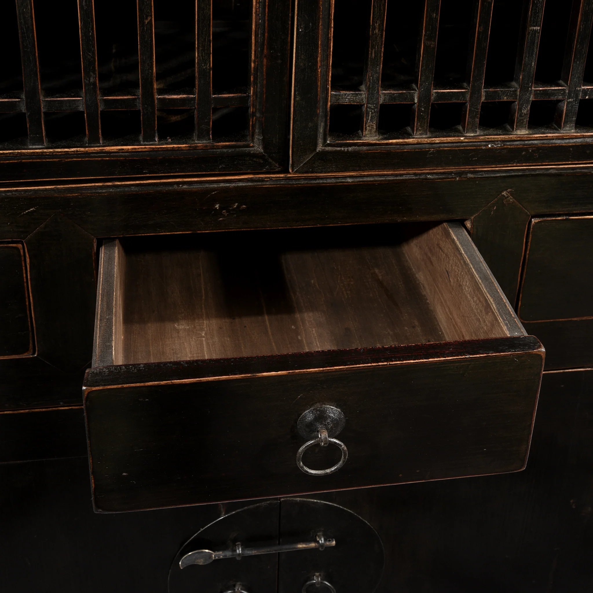 Black Lacquer Kitchen Cabinet From Tianjin - 19thC - Image 7