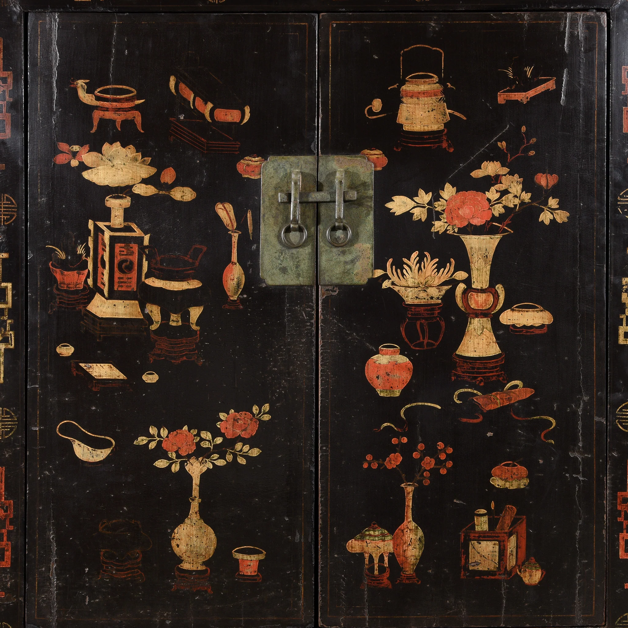 Chinese Black Lacquer Wedding Cabinet - Early 19thC - Image 6