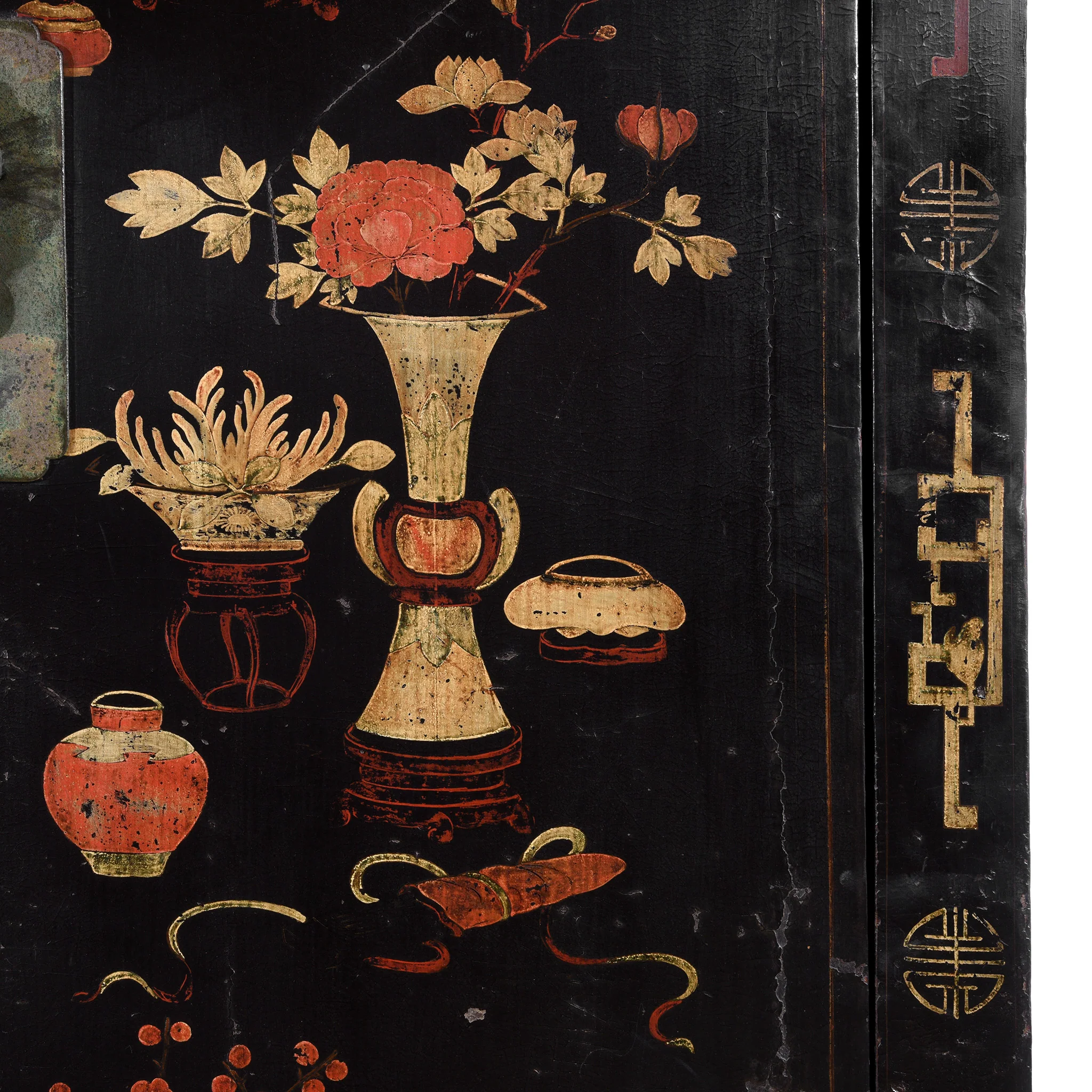 Chinese Black Lacquer Wedding Cabinet - Early 19thC - Image 8