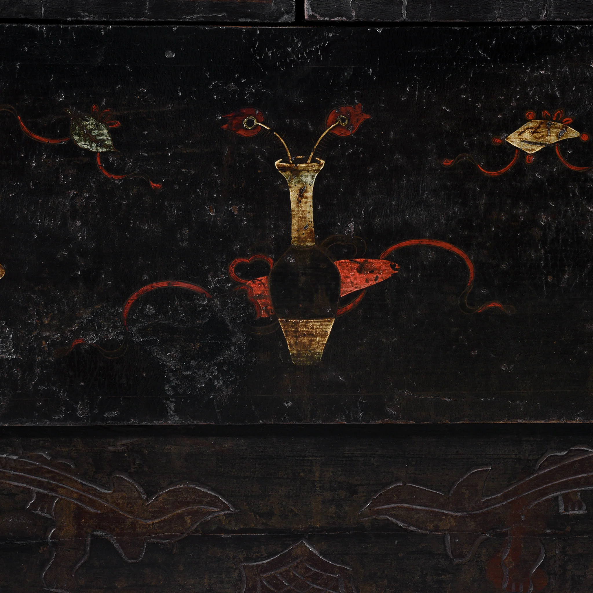 Chinese Black Lacquer Wedding Cabinet - Early 19thC - Image 9