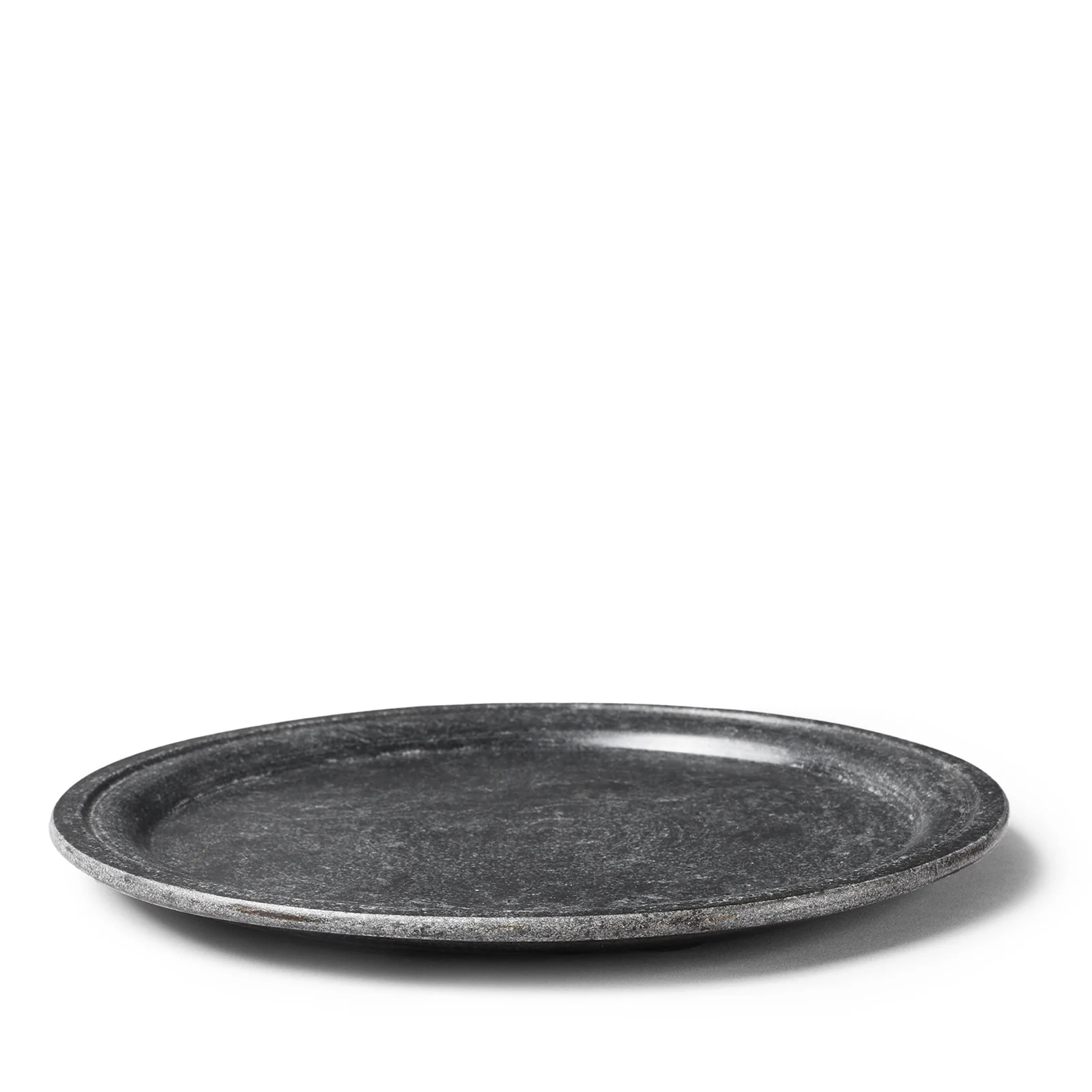 Black Marble Round Plate